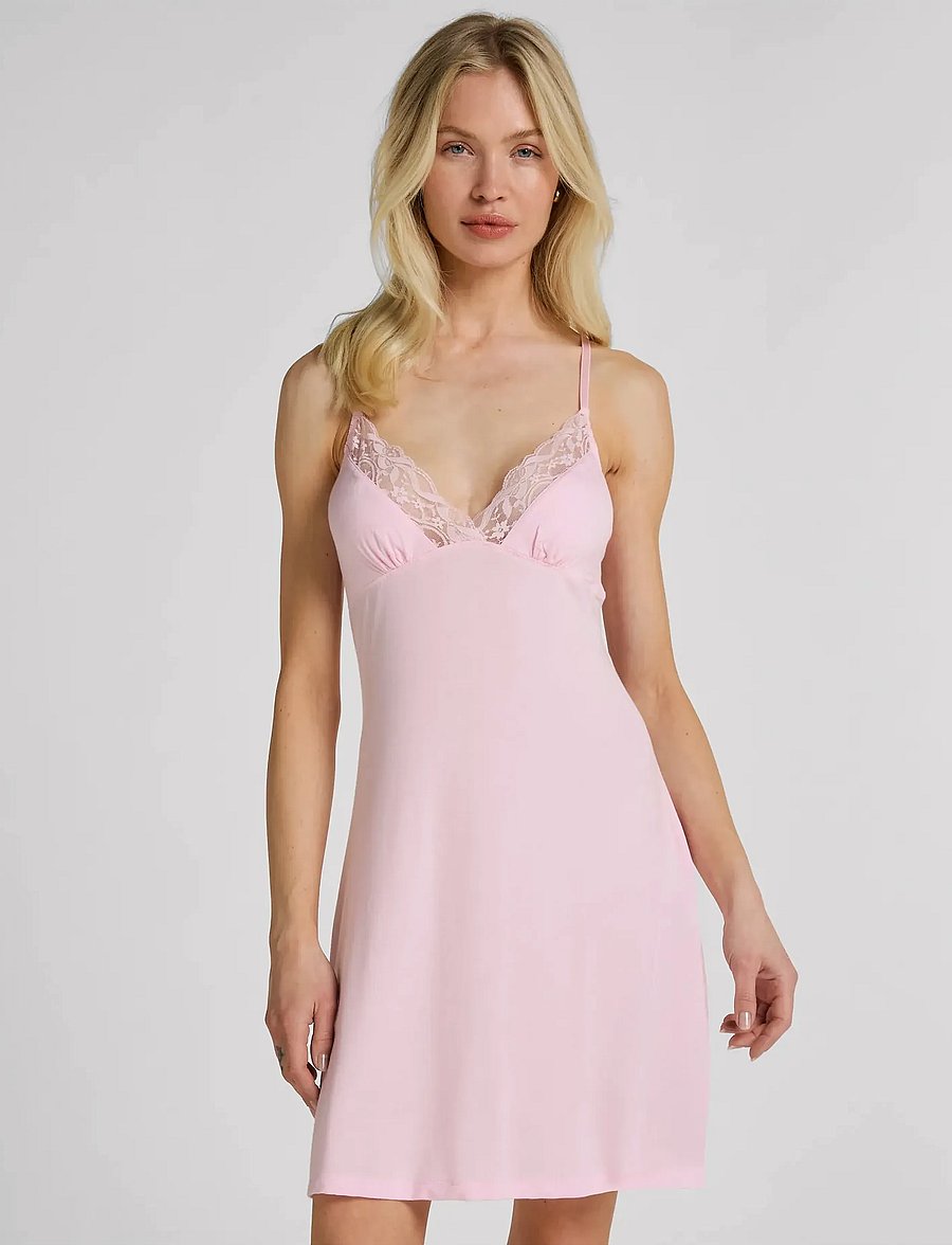 Hunkemöller - SD JERSEY LACE BOW - pink lady - 0