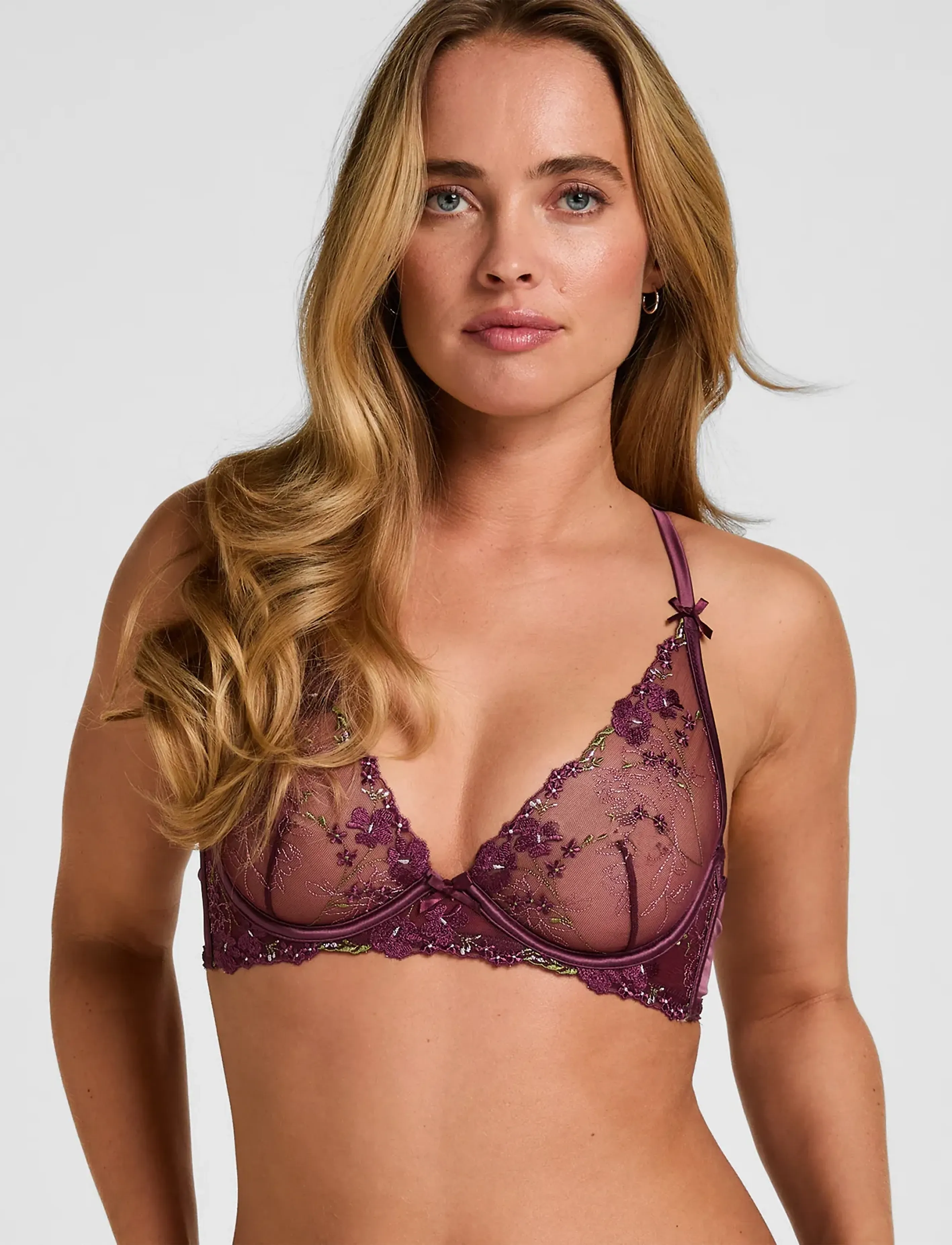Hunkemöller PEONIE UP LL - Ondergoed - FIG / burgundy