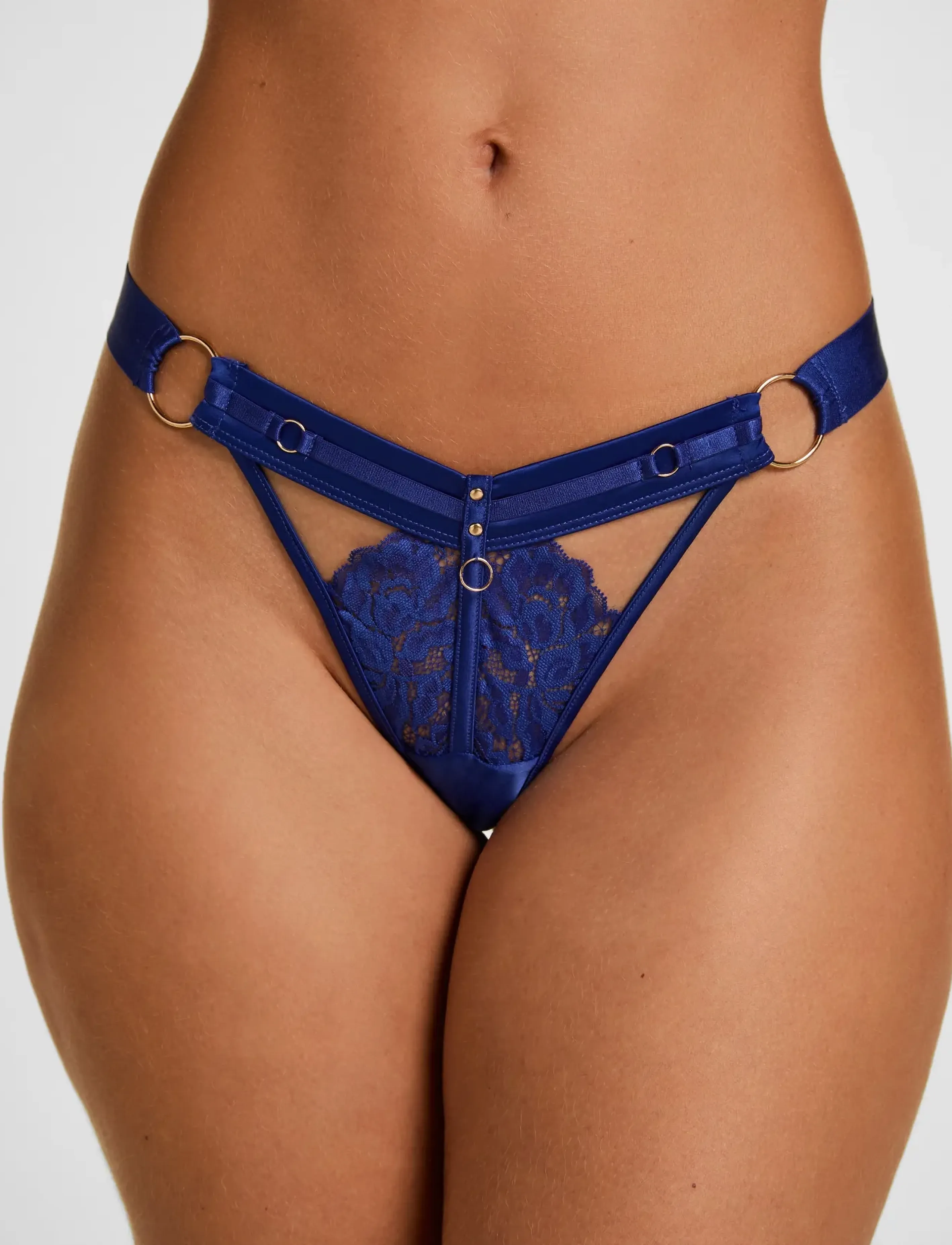 Hunkemöller - EMMELINE HL STRING TR - tangas - clematis blue - 3
