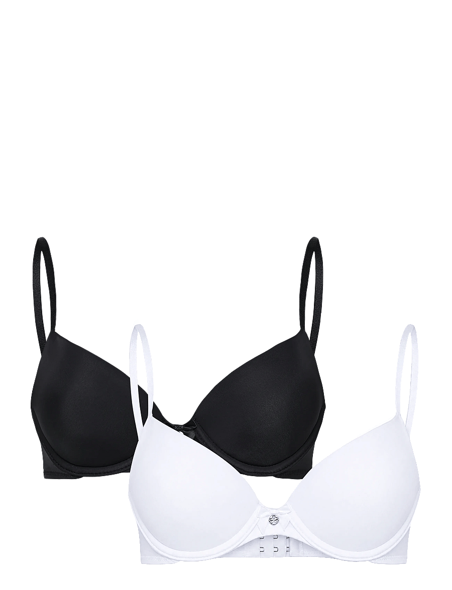 Hunkemöller - P&M PP 2-PACK - t-särgi rinnahoidjad - caviar - 1