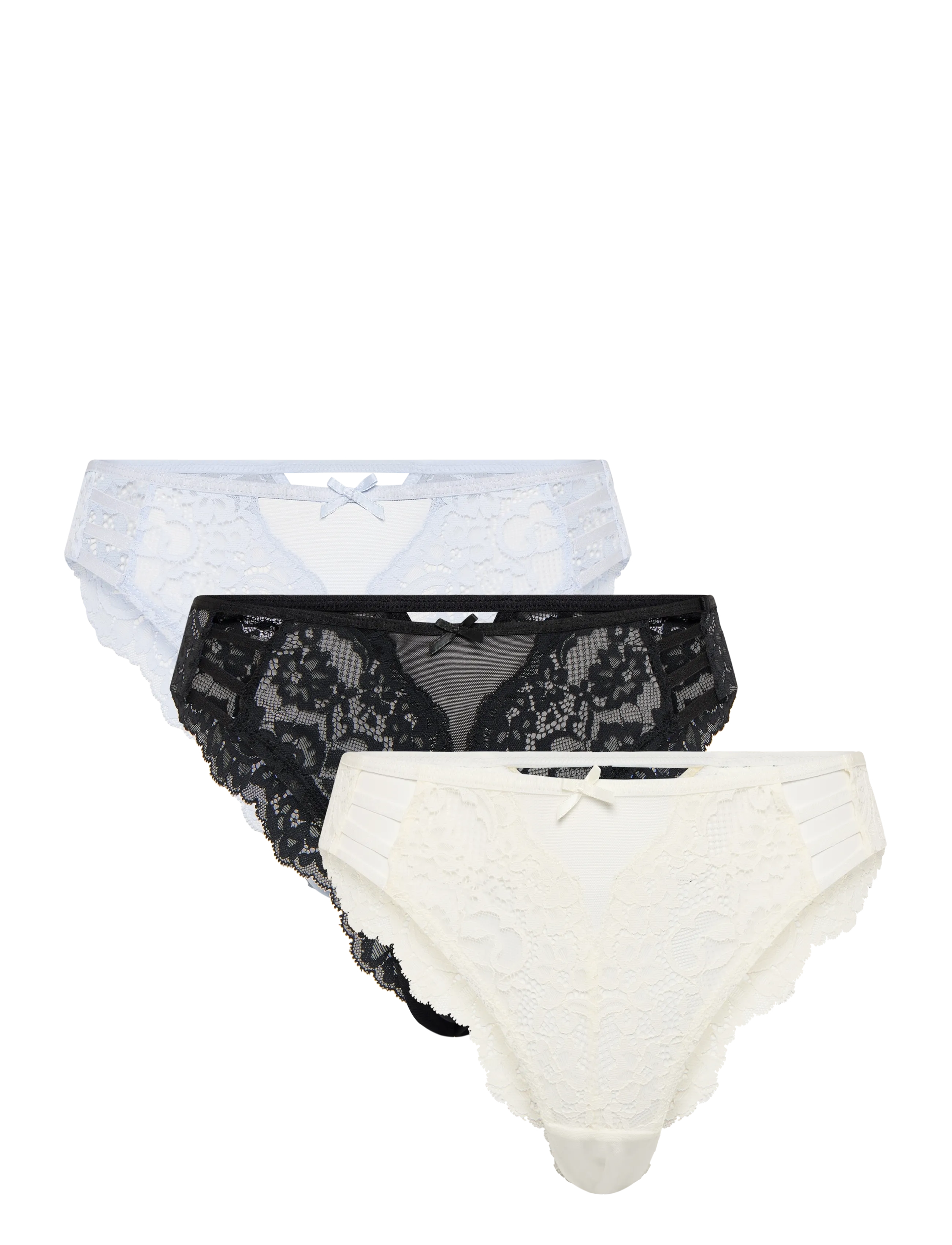 Hunkemöller 3-PACK BELLE BRAZILIAN R - Unterwäsche - CAVIAR / black