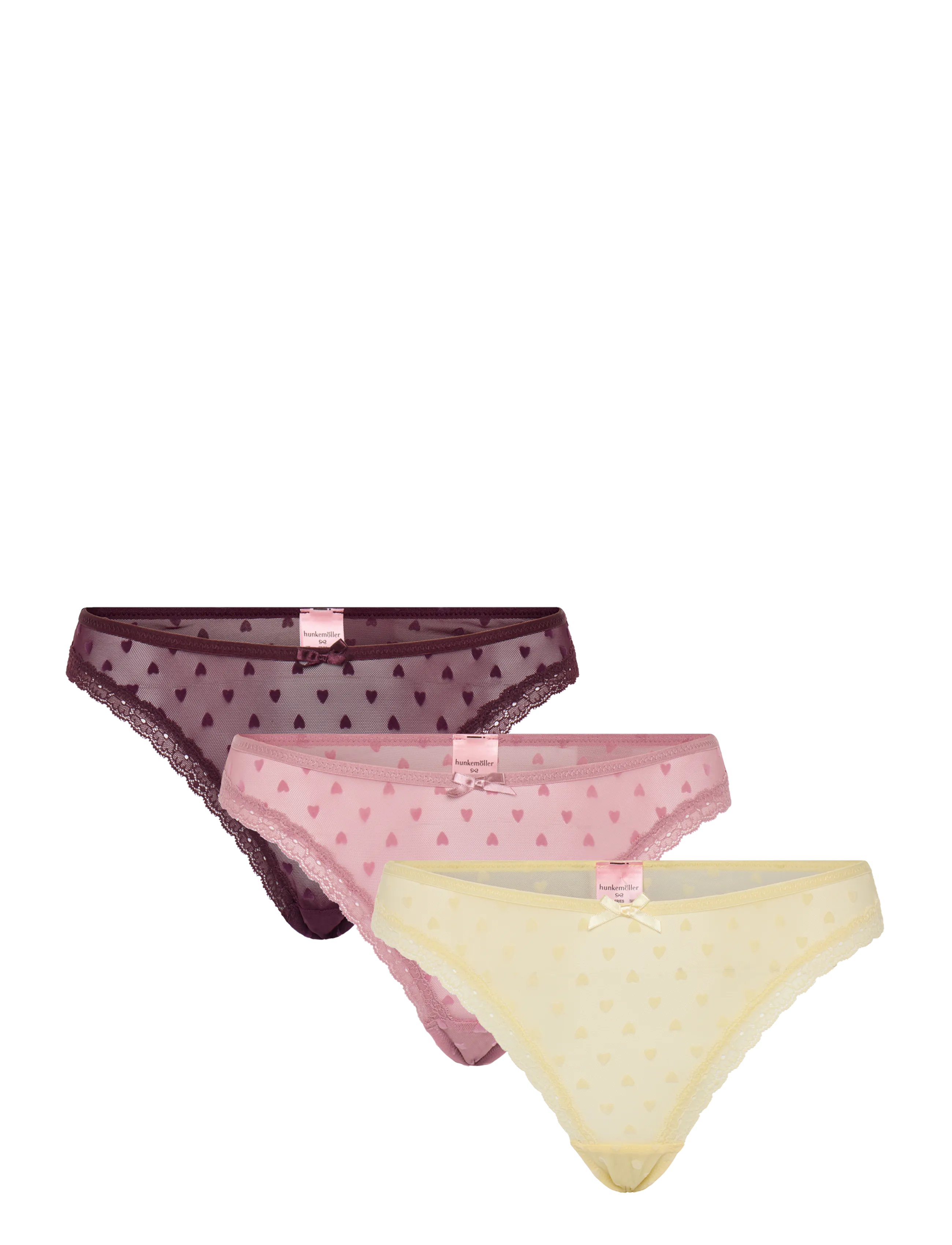 HUNKEMÖLLER 3-Pack Phoebe String Lila - XS - Damen