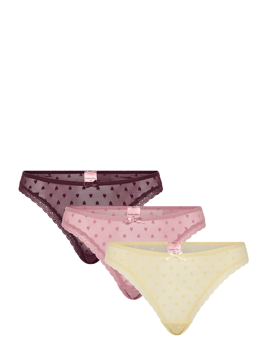 Hunkemöller - 3-PACK PHOEBE STRING - stringtrosor - lilas - 1