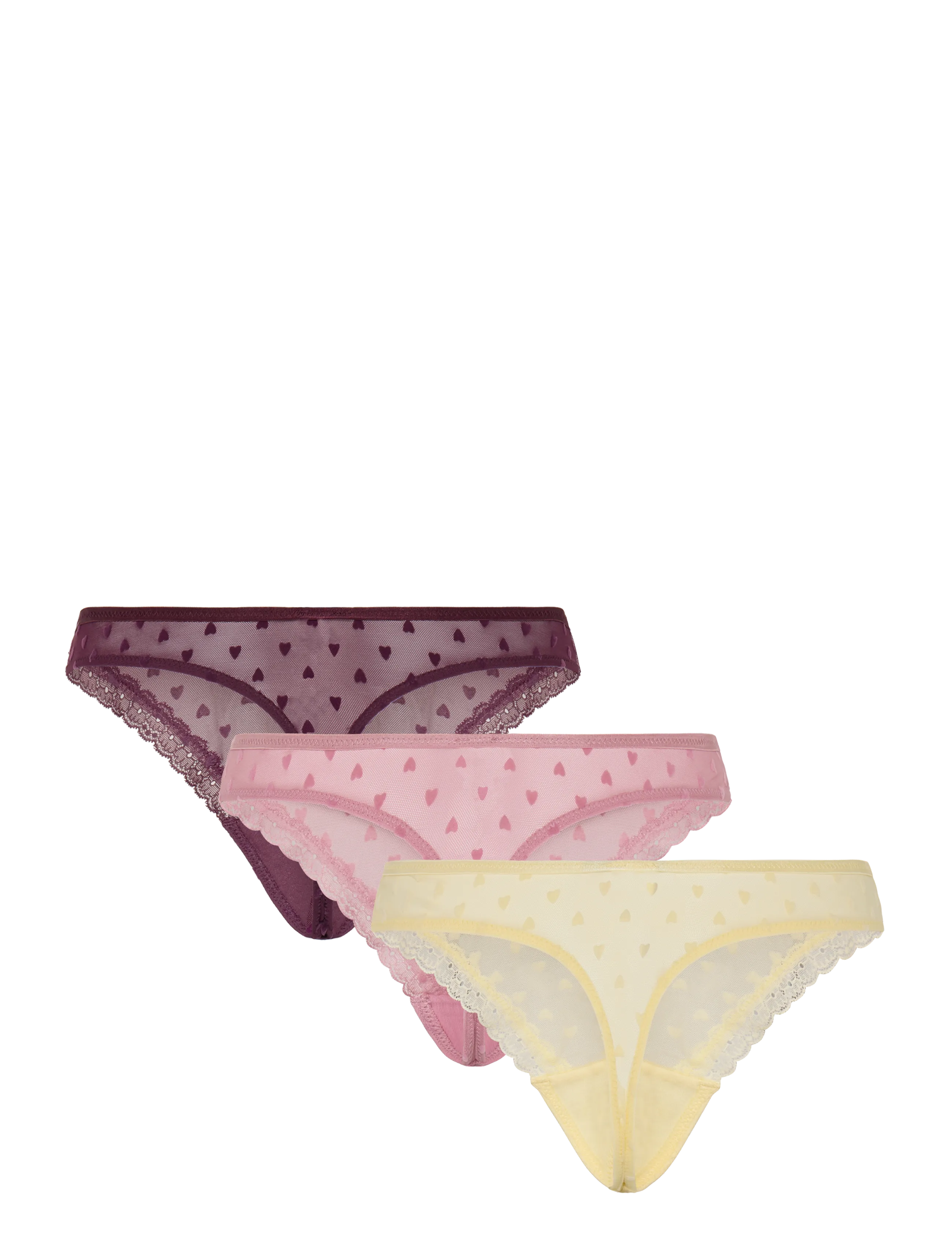Hunkemöller - 3-PACK PHOEBE STRING - stringtrosor - lilas - 2