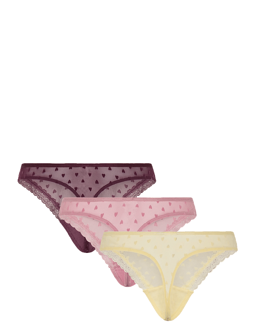 Hunkemöller - 3-PACK PHOEBE STRING - stringtrosor - lilas - 2