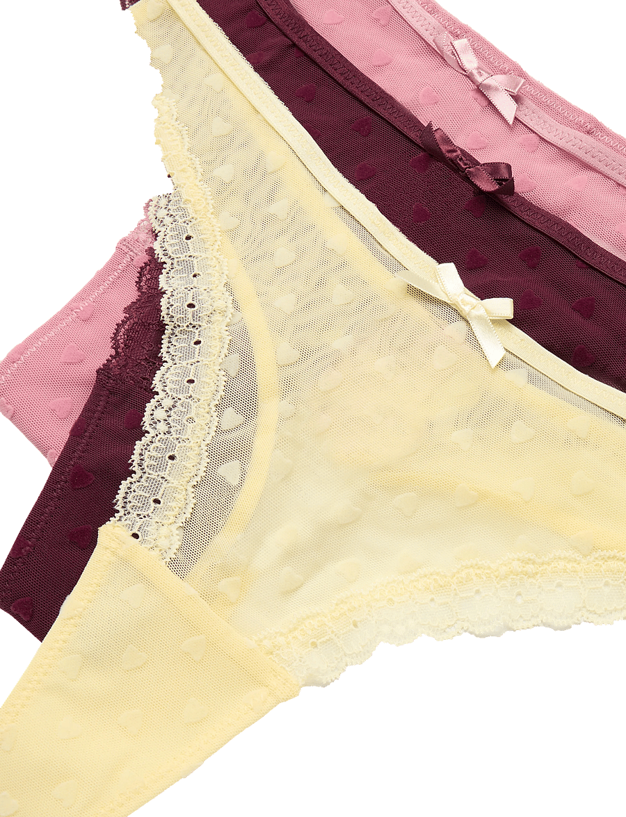Hunkemöller - 3-PACK PHOEBE STRING - stringtrosor - lilas - 3