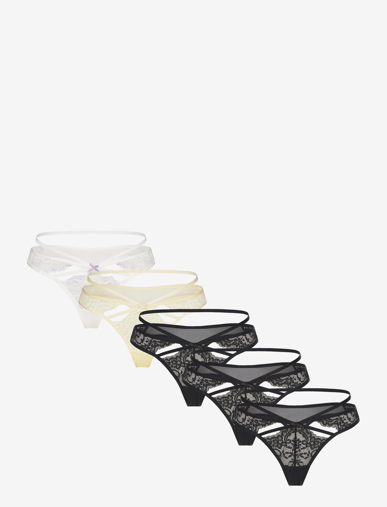 Hunkemöller - 5-PACK WERA - stringid - caviar - 1