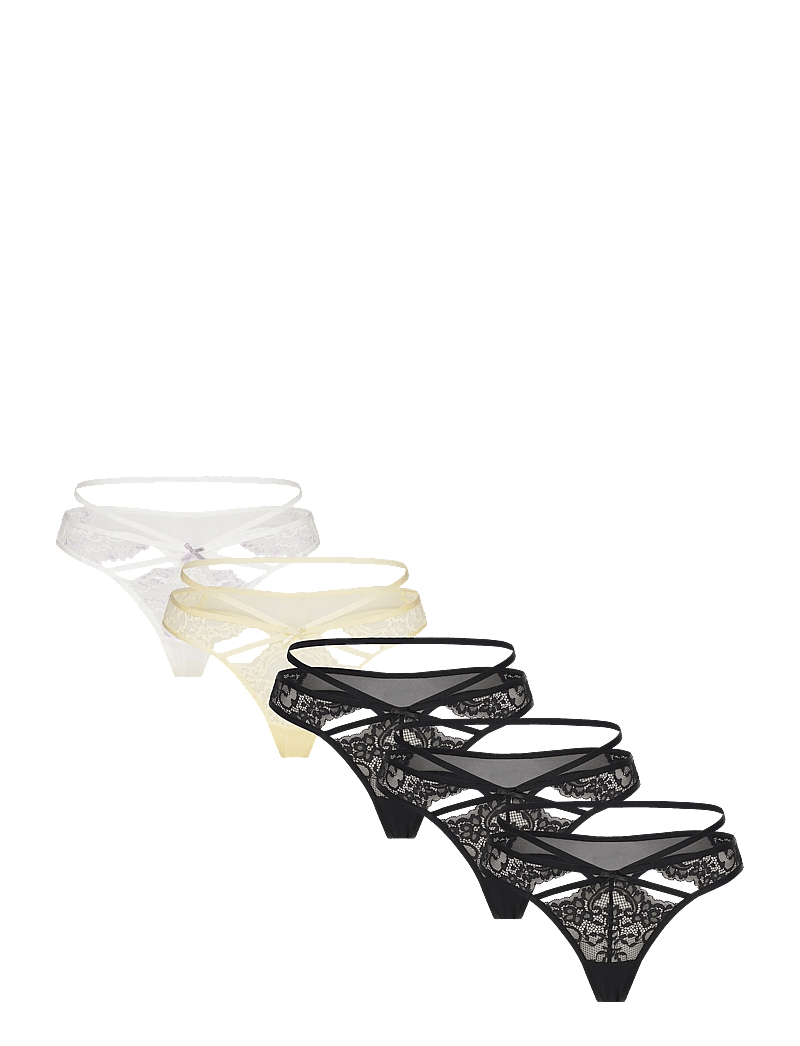 Hunkemöller - 5-PACK WERA - stringid - caviar - 1