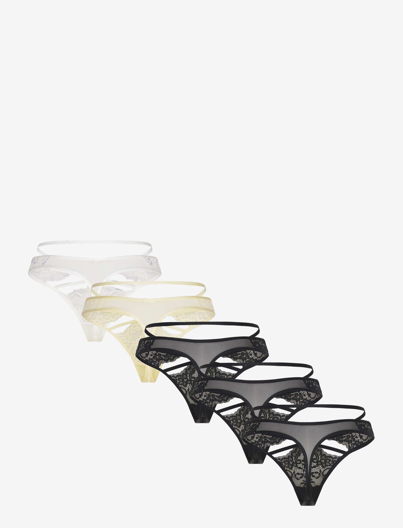 Hunkemöller - 5-PACK WERA - stringid - caviar - 5