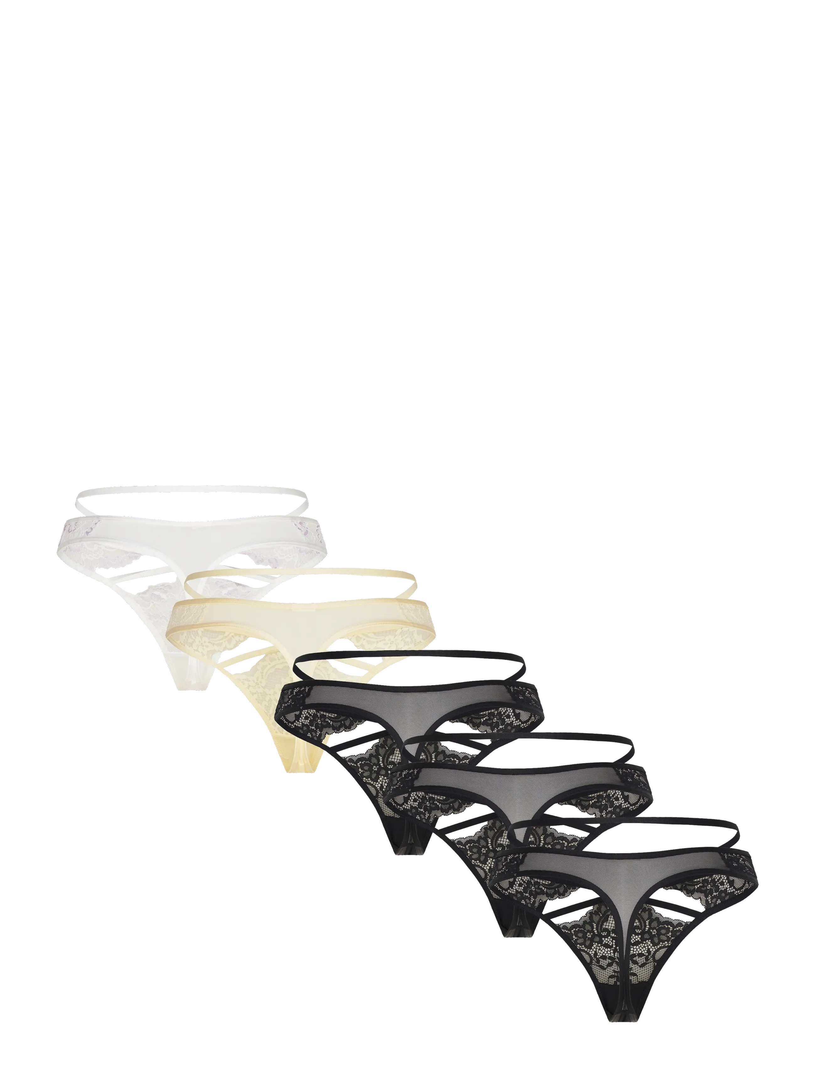 Hunkemöller - 5-PACK WERA - stringi - caviar - 5