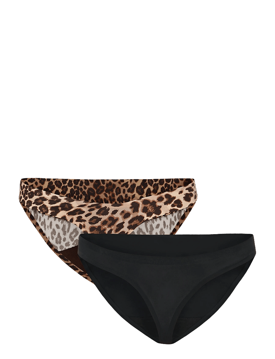 Hunkemöller - INV MICRO STRING R 2-PACK - caviar - 1