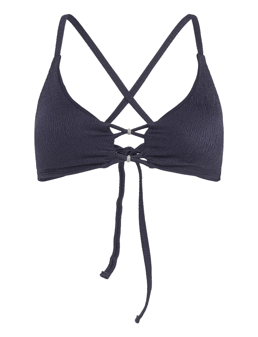 Hunkemöller - SORRENTO CROP TOP - kolmnurksed bikiinide ülaosad - peacoat - 0