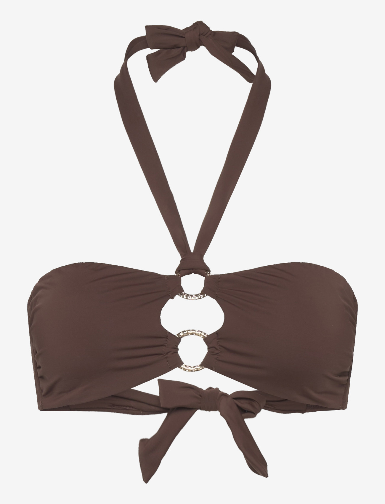 Hunkemöller - MADRID CROPTOP - bandeau bikini - chicory coffee - 1