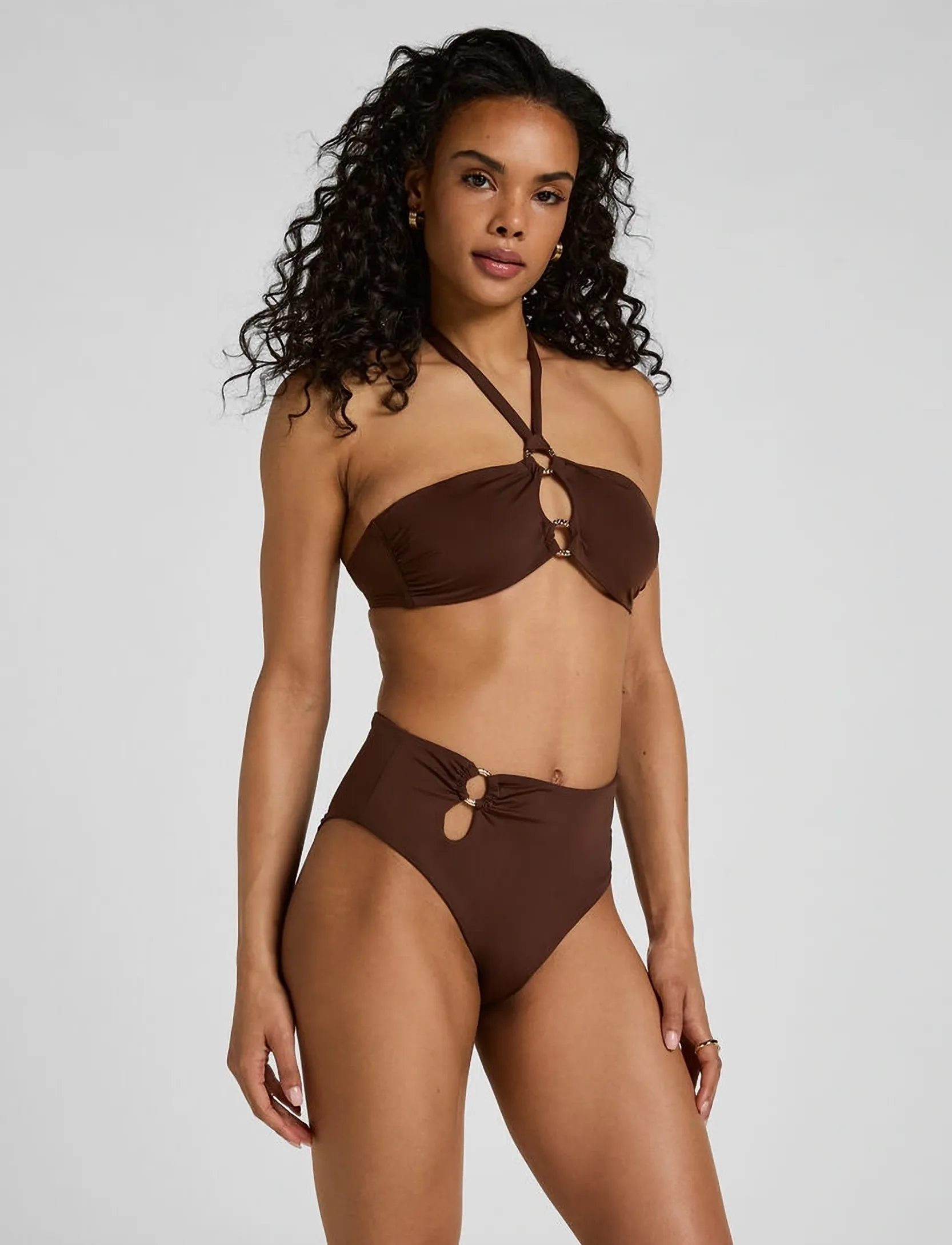 Hunkemöller MADRID HL CHEEKY - Vaatteet - CHICORY COFFEE / brown