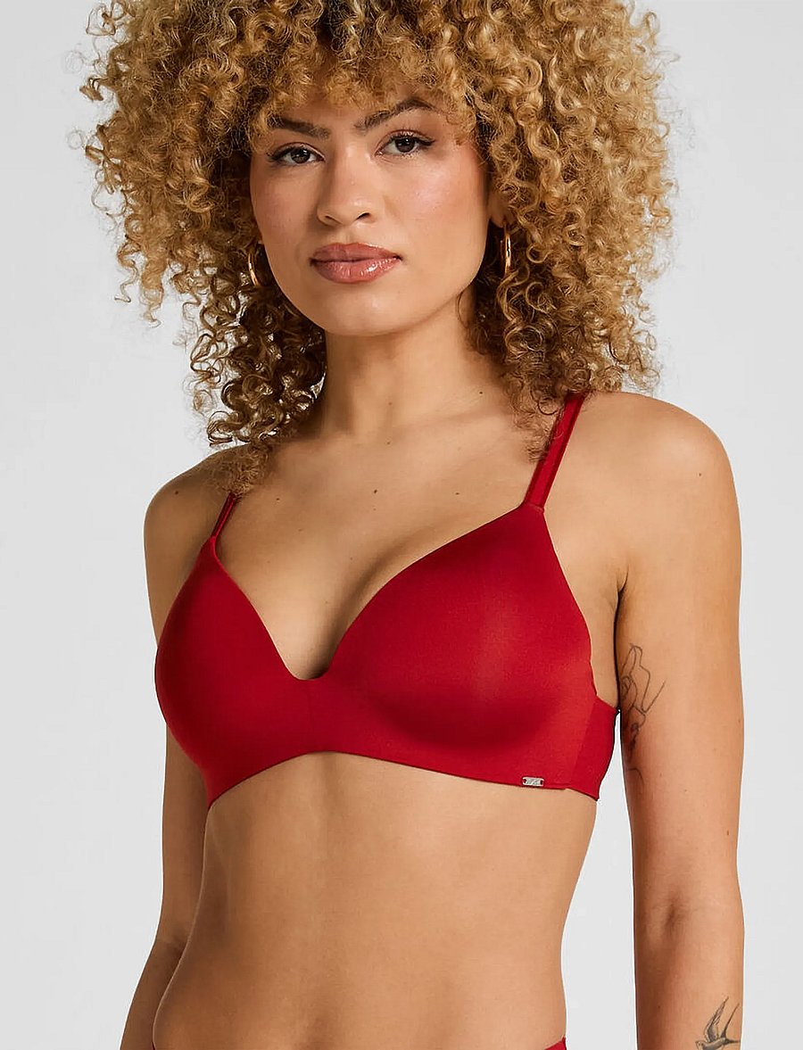 Hunkemöller - MONA NON WIRED LOW D PU - bügellose bhs - chili pepper - 0