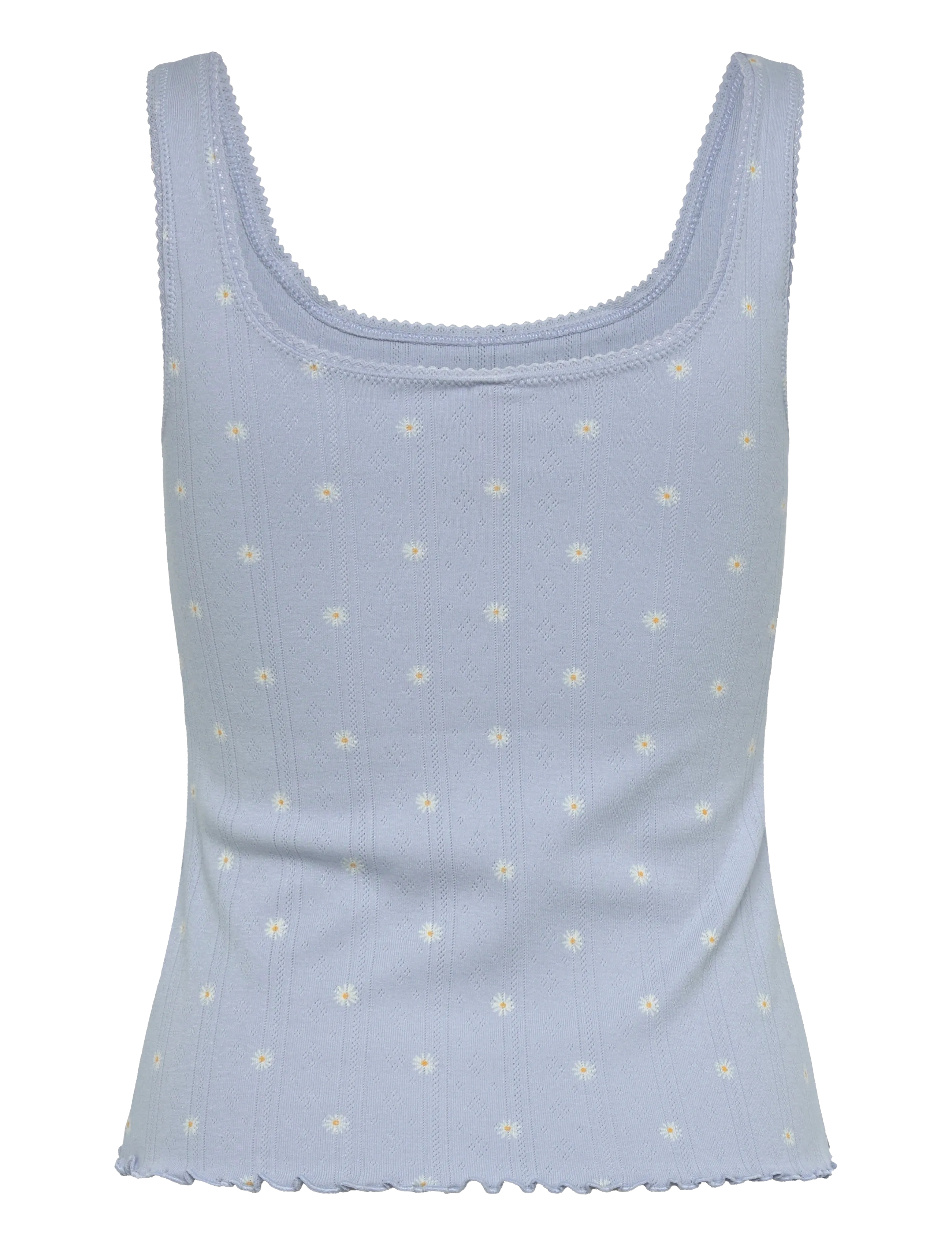 Hunkemöller - SINGLET POINTELLE LACE PRINT - overdele - kentucky blue - 2