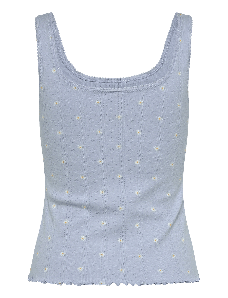 Hunkemöller - SINGLET POINTELLE LACE PRINT - overdele - kentucky blue - 2