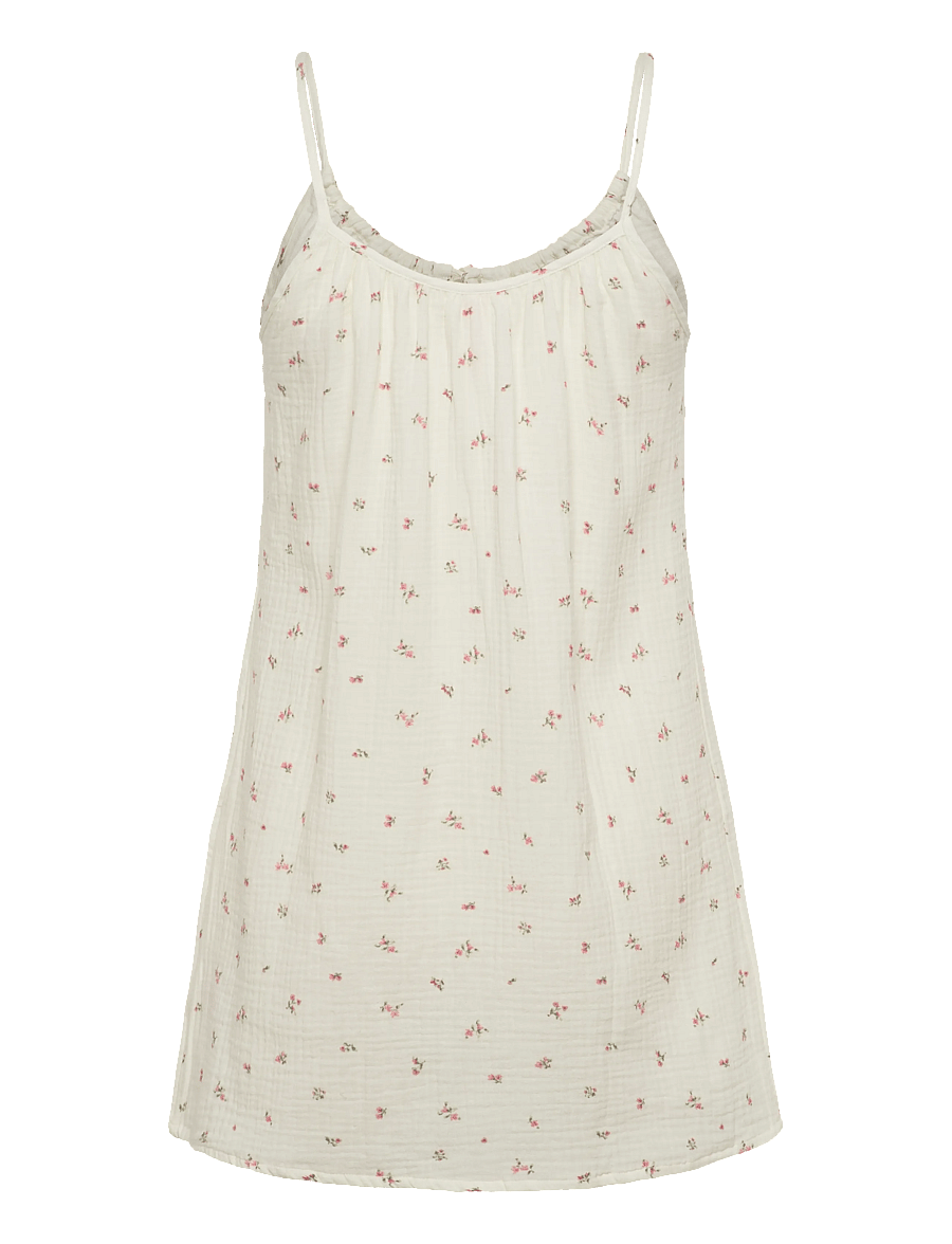 Hunkemöller - SD MUSLIN PRINT - yöpaidat - snow white - 2