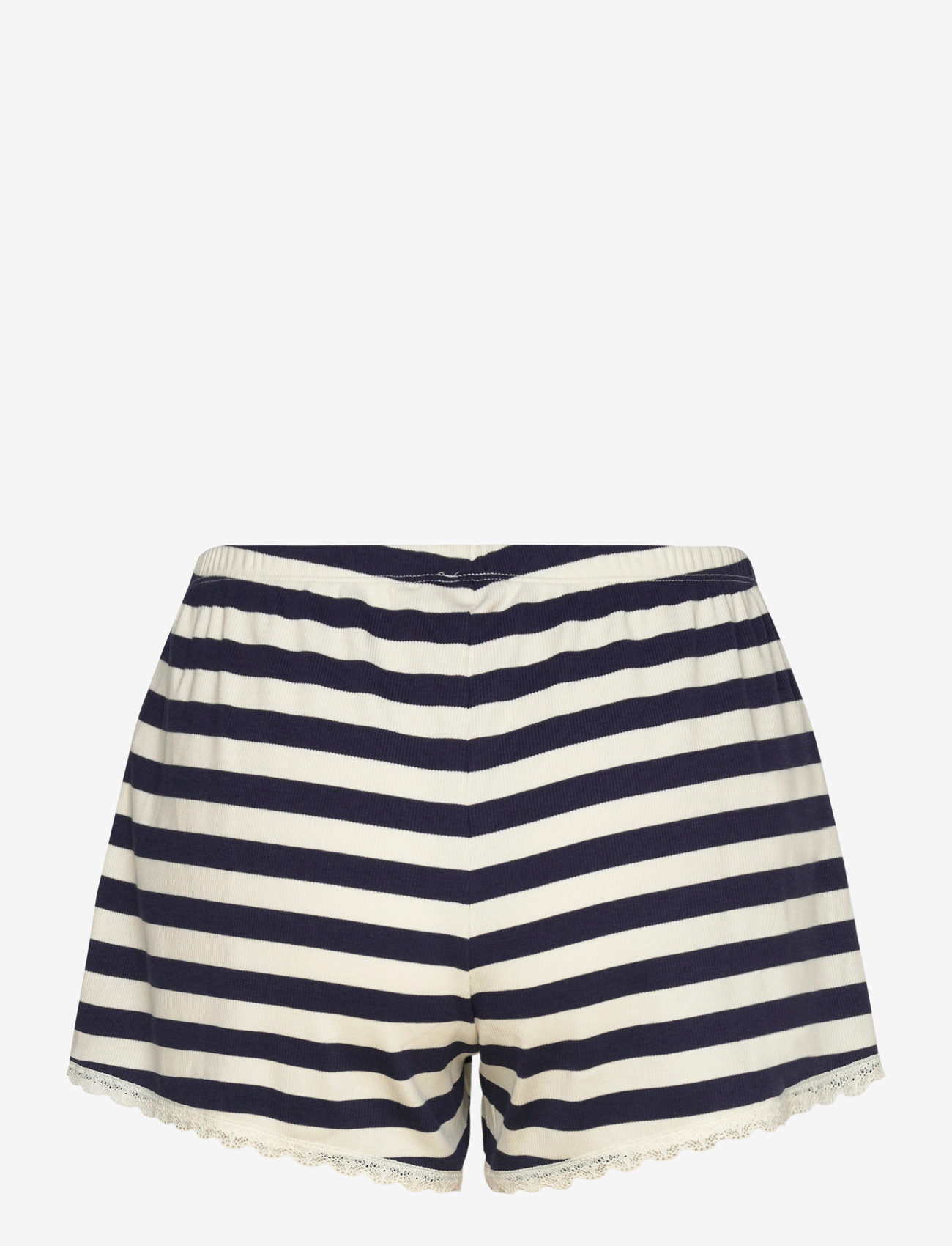 Hunkemöller - SHORT JERSEY RIB LACE STRIPE - lühikesed püksid - peacoat - 2