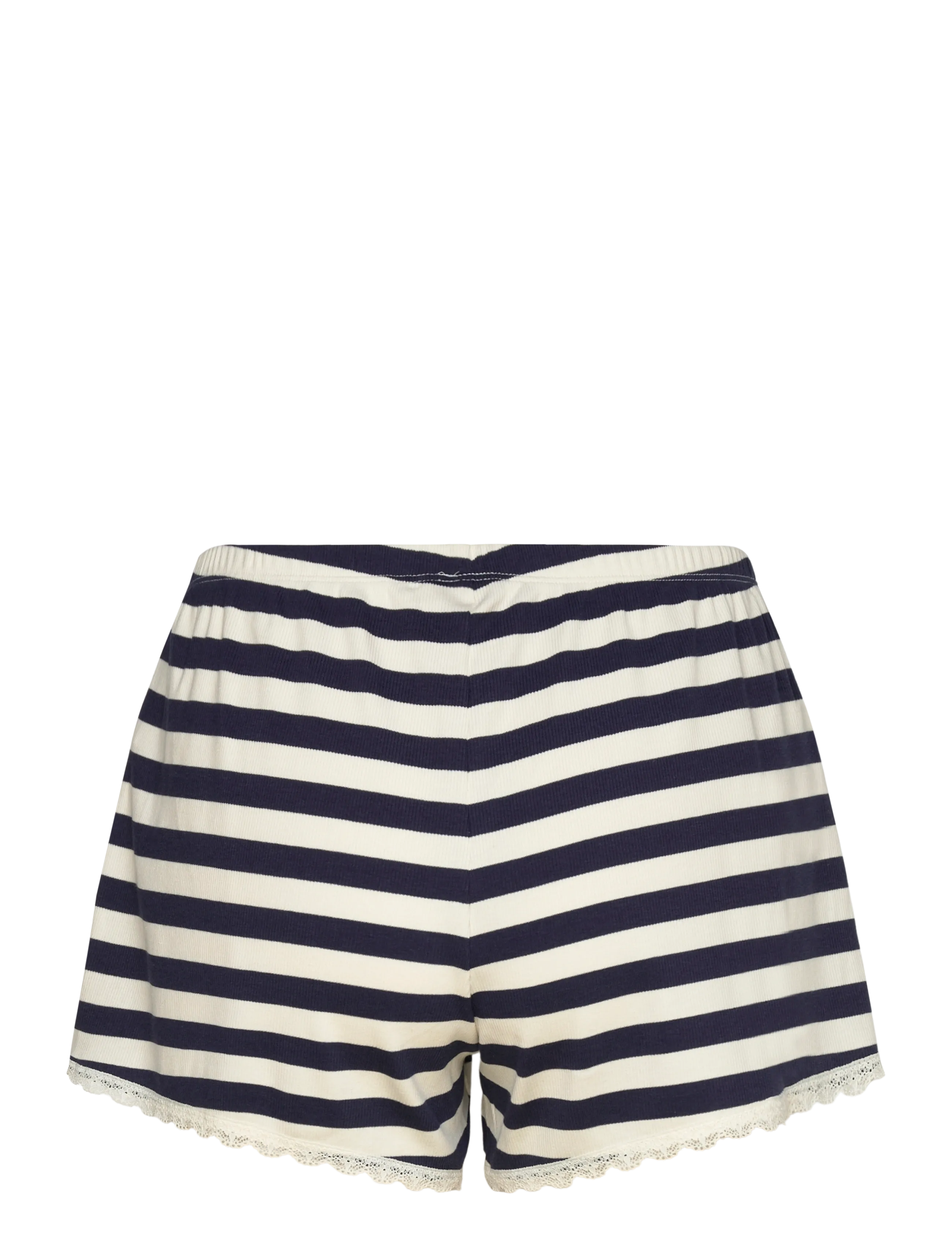 Hunkemöller - SHORT JERSEY RIB LACE STRIPE - lühikesed püksid - peacoat - 2