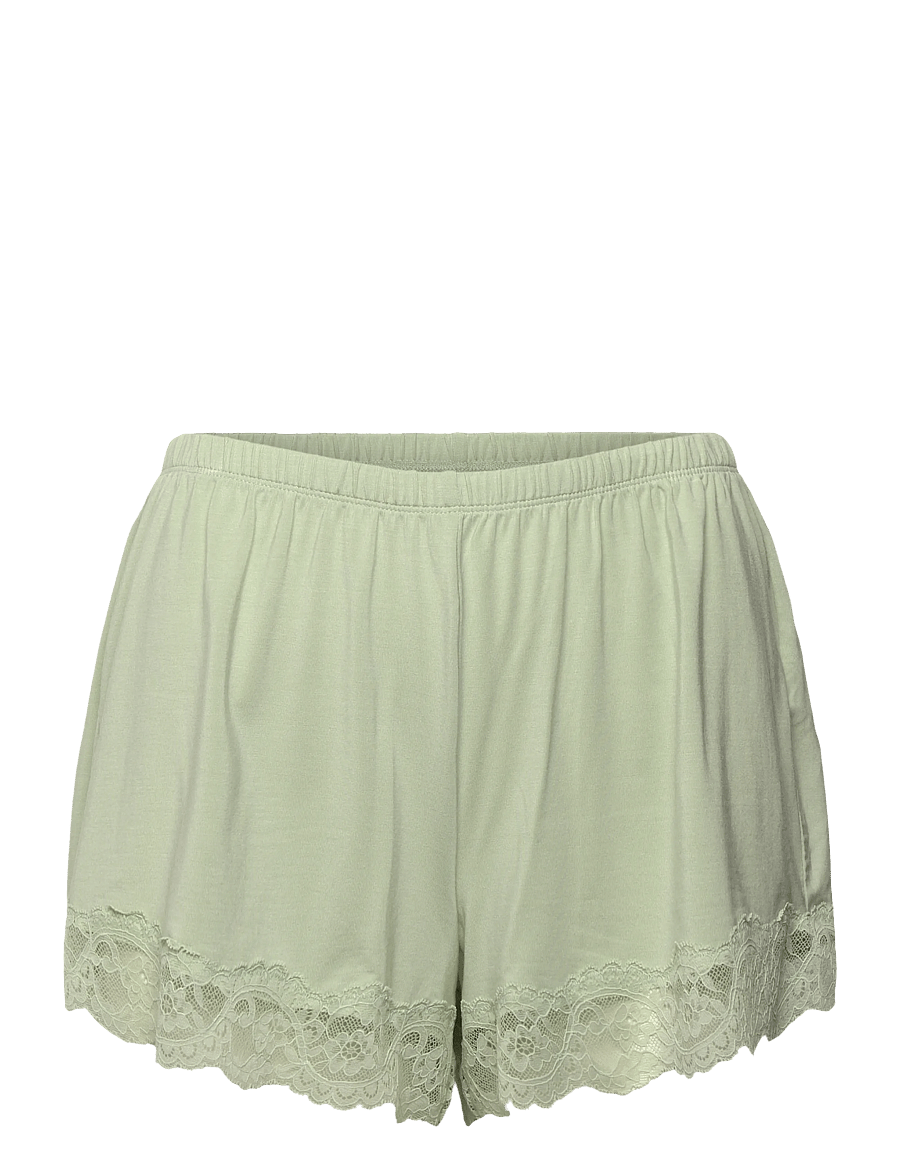 Hunkemöller - PJ SS SHORT MODAL LACE NANA - sea foam - 3