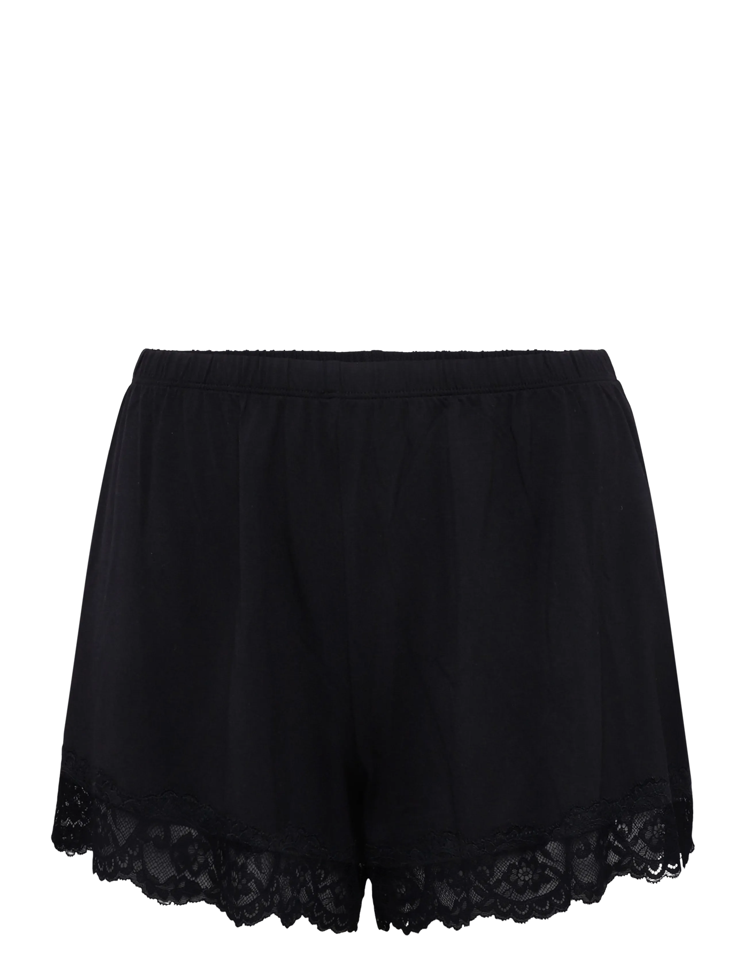 Hunkemöller - Pj Ss Short Modal Lace Nana - pyjamas - black - 3