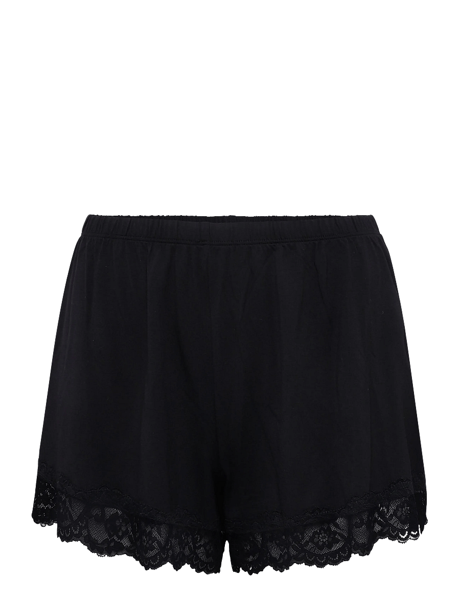 Hunkemöller - Pj Ss Short Modal Lace Nana - pyjamas - black - 3