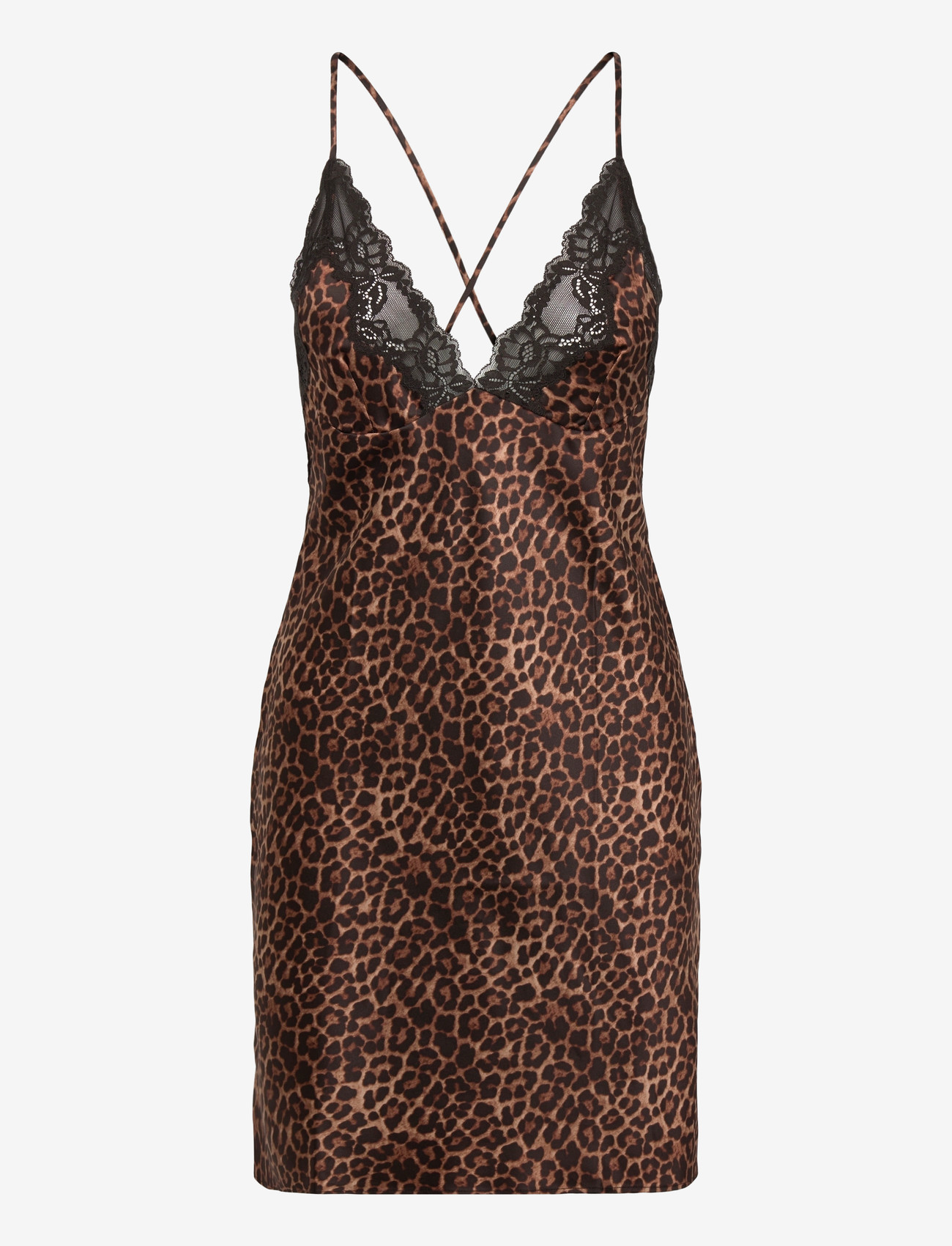 Hunkemöller - SD SATIN LACE LEO GABRIELLE - nightdresses - black - 1