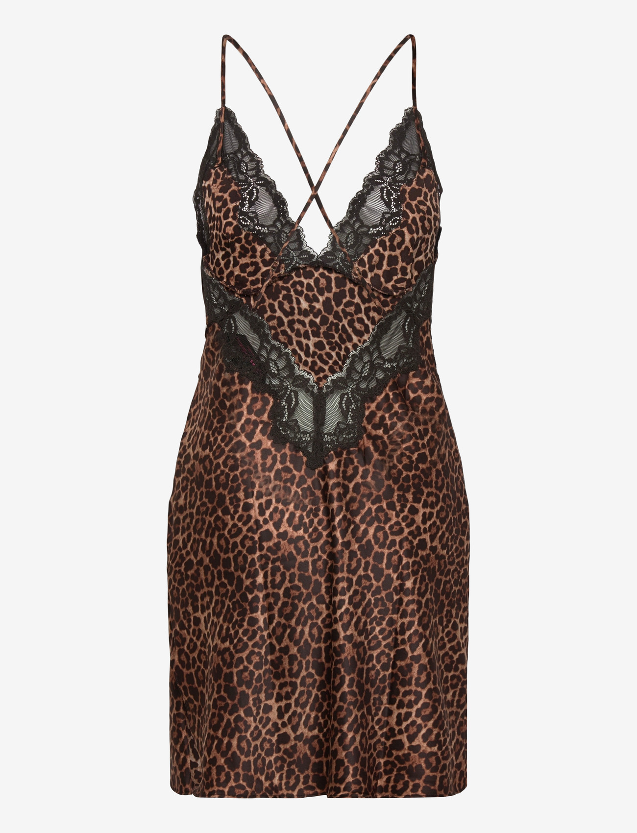 Hunkemöller - SD SATIN LACE LEO GABRIELLE - nightdresses - black - 2