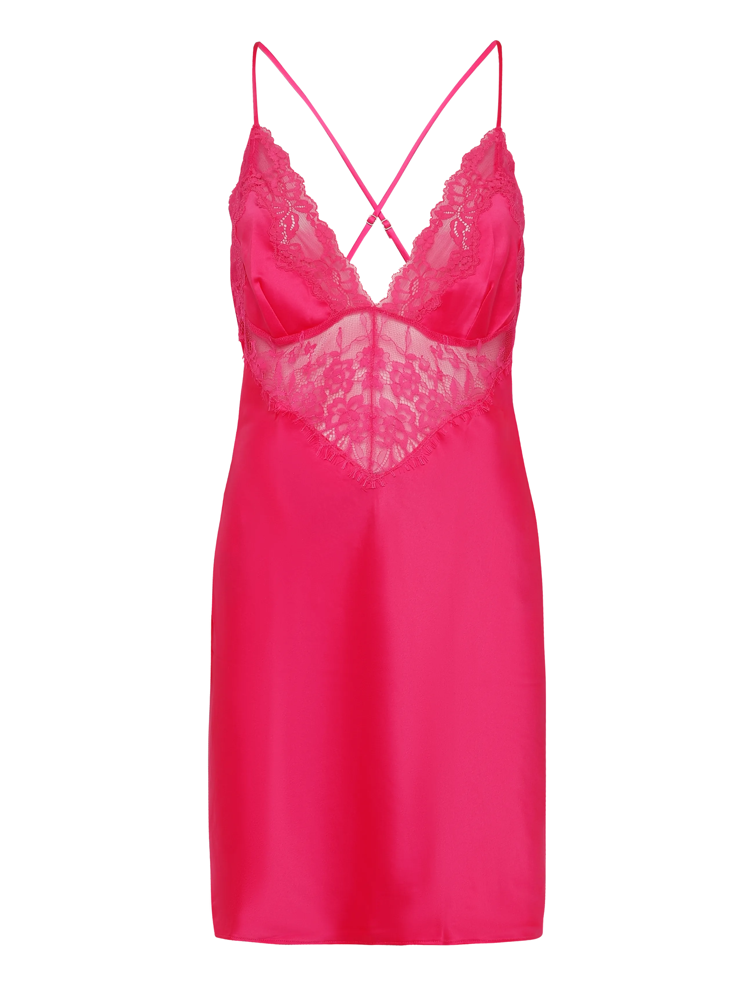 Hunkemöller Sd Satin Lace Gabrielle - Underkläder - FESTIVAL FUCHSIA / pink/rose