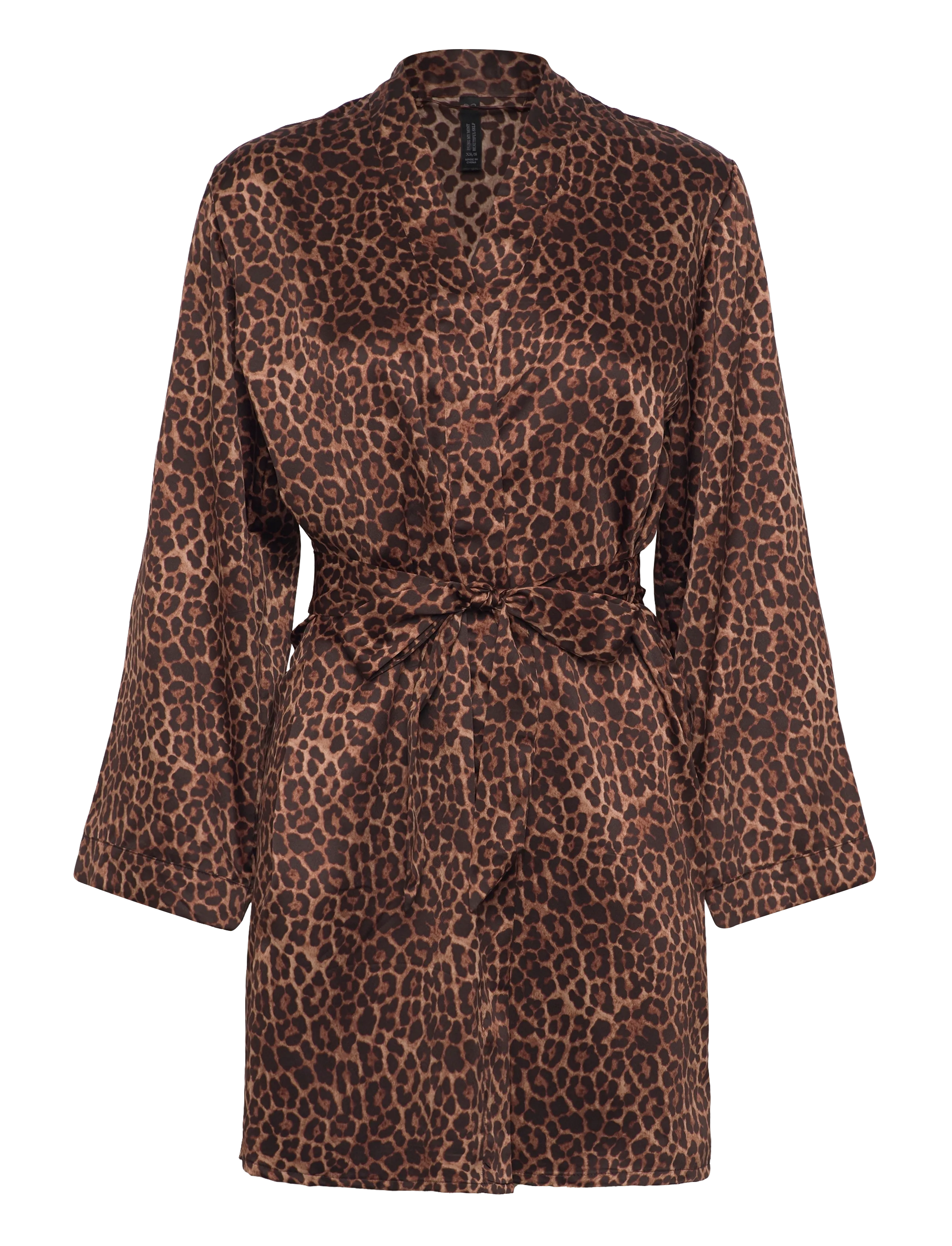 Hunkemöller KIMONO SATIN LEO - Kimonos - BLACK / black