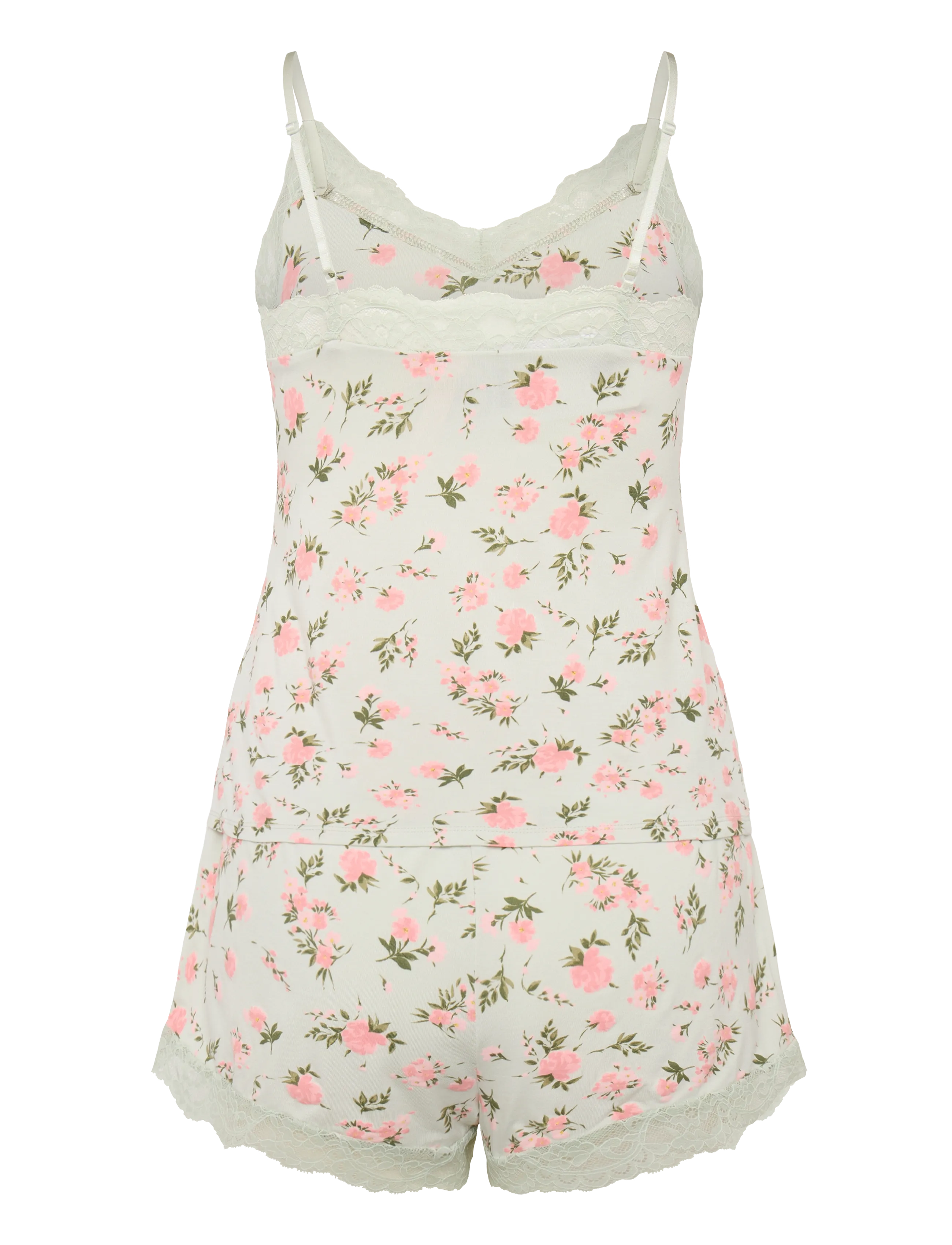 Hunkemöller - PJ CAMI VIS JERSEY NANA DAISY - pyjamas - hkm green - 2