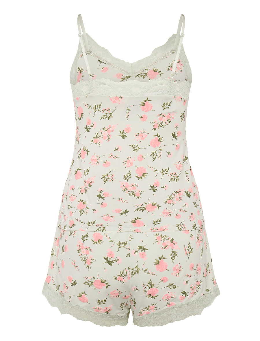 Hunkemöller - PJ CAMI VIS JERSEY NANA DAISY - pyjamas - hkm green - 2