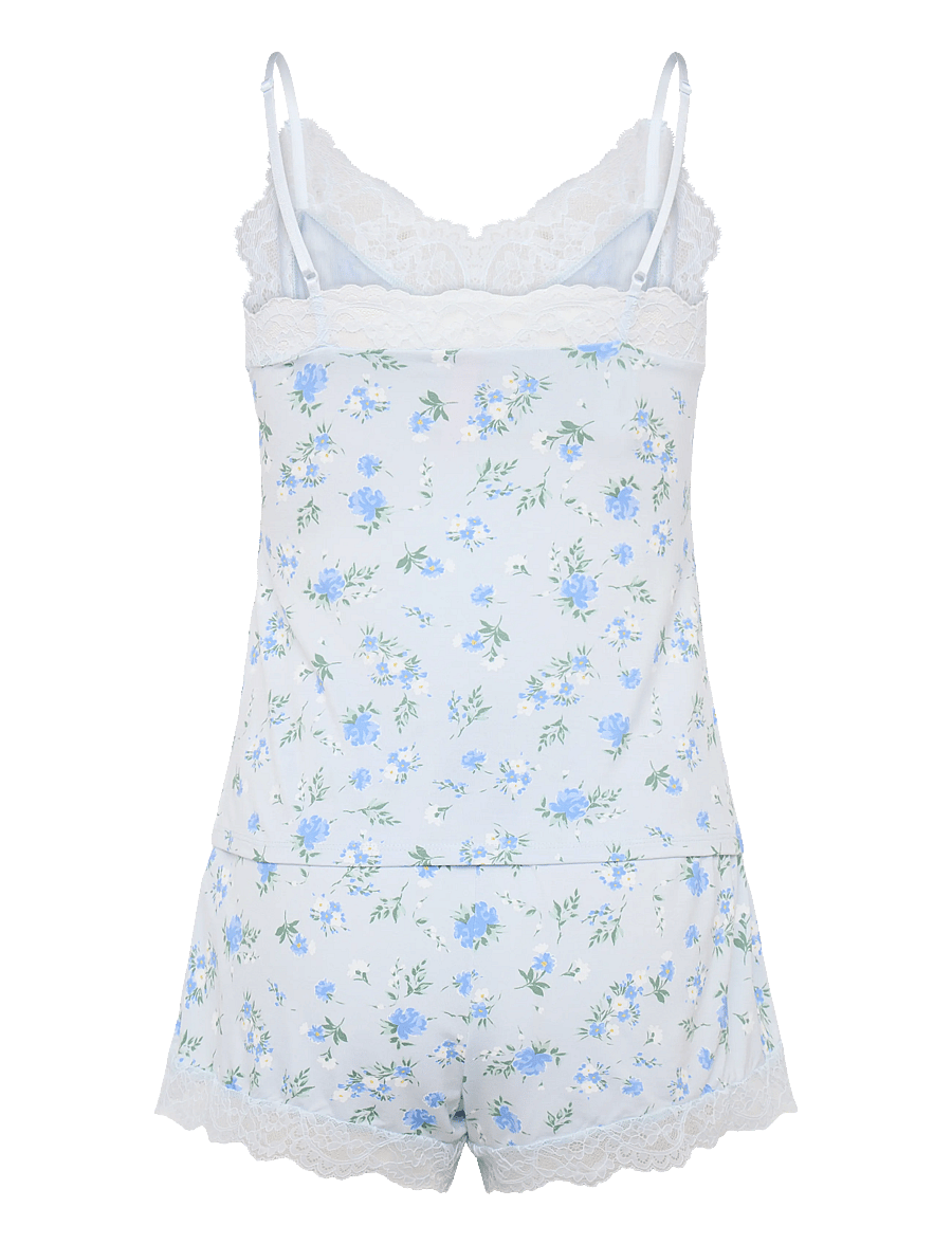 Hunkemöller - PJ CAMI VIS JERSEY NANA DAISY - pyjamas - ancient water - 2