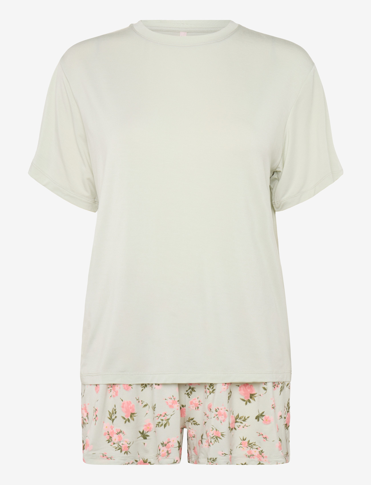Hunkemöller - PJ SS SHORT VIS DAISY - hkm green - 1