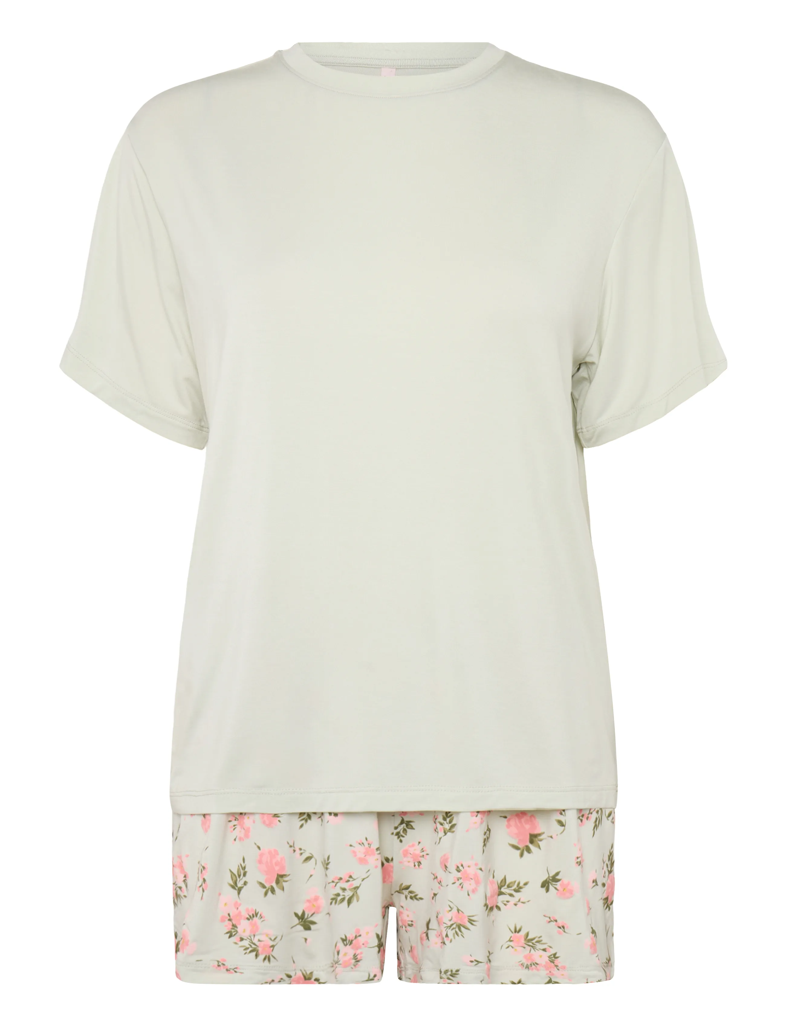 Hunkemöller PJ SS SHORT VIS DAISY - Lingerie - HKM GREEN / green