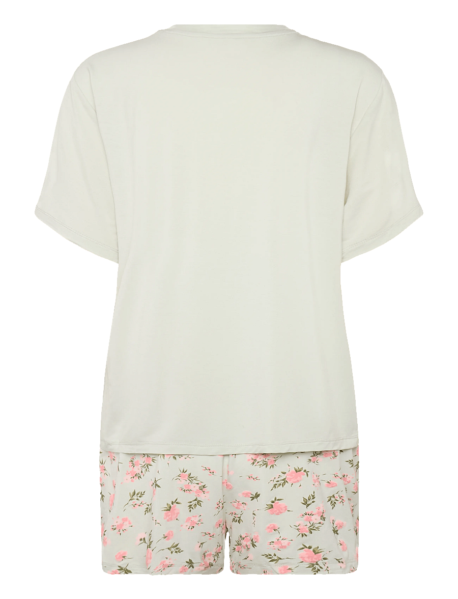Hunkemöller - PJ SS SHORT VIS DAISY - pyjamas - hkm green - 2