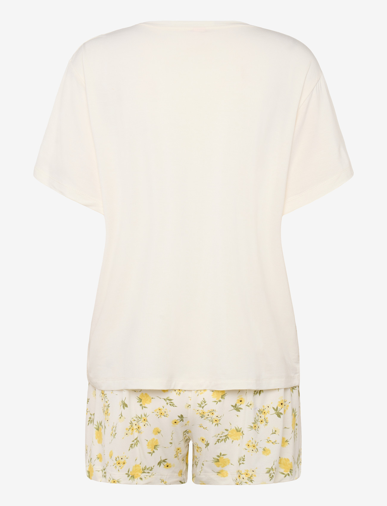 Hunkemöller - PJ SS SHORT VIS DAISY - gardenia - 2