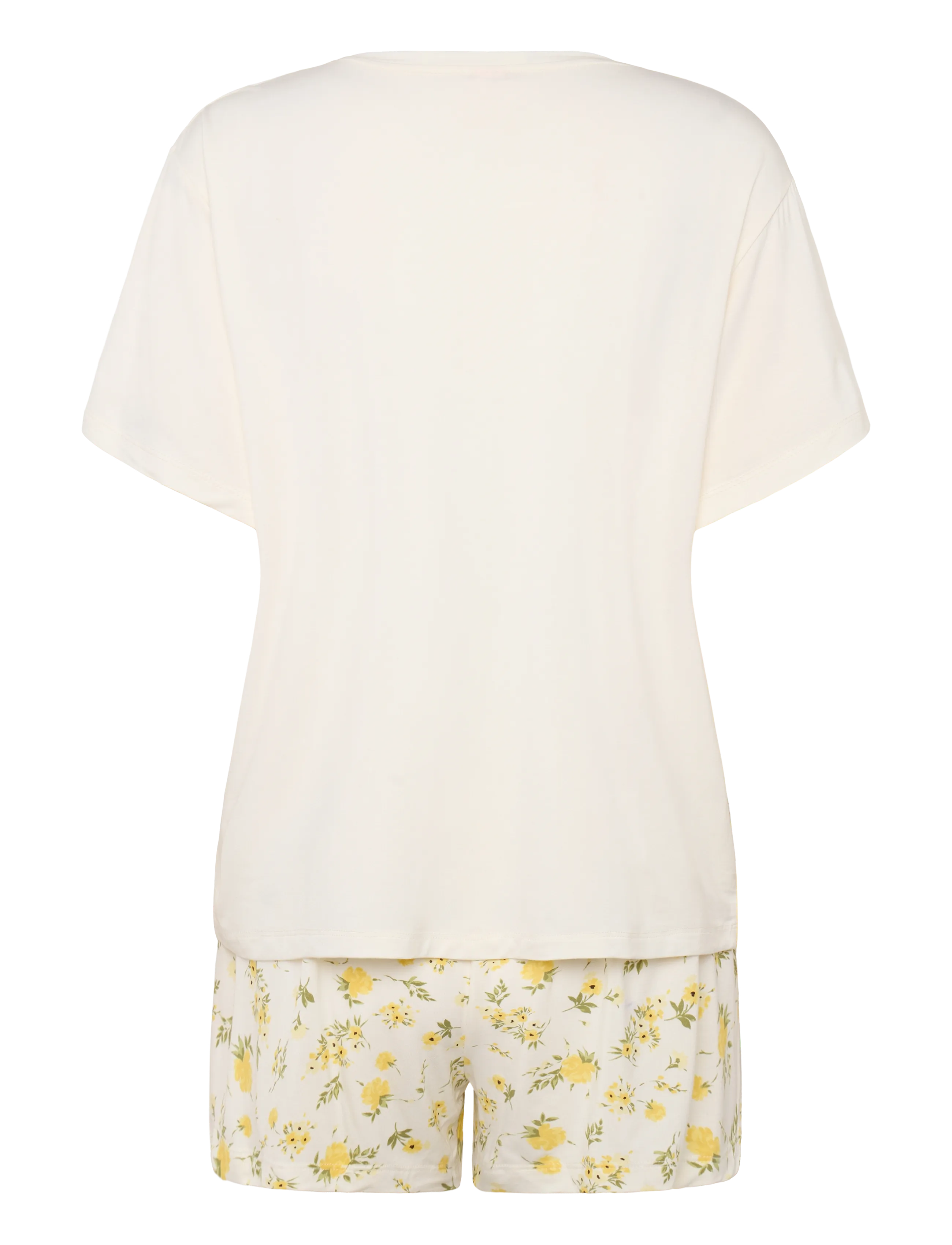 Hunkemöller - PJ SS SHORT VIS DAISY - pyjamas - gardenia - 2