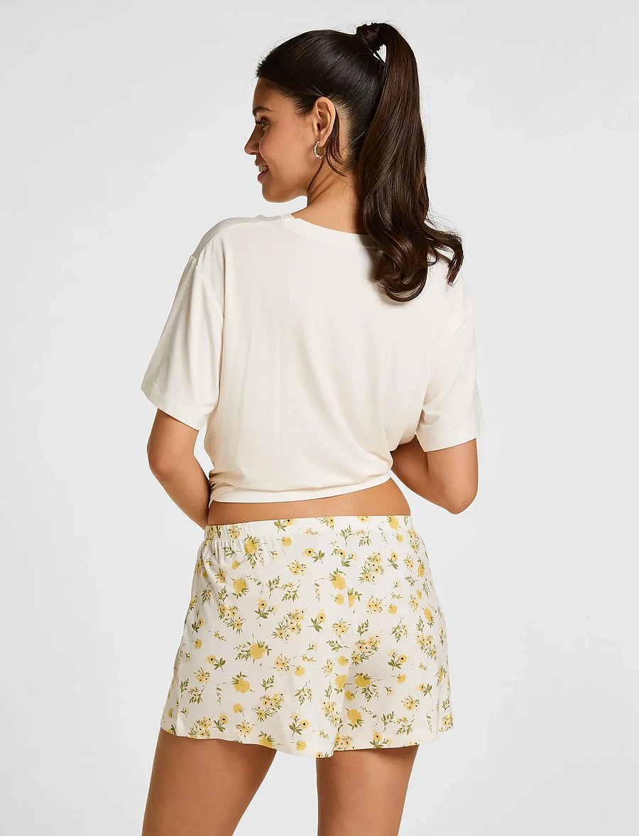 Hunkemöller - PJ SS SHORT VIS DAISY - pyjamas - gardenia - 5