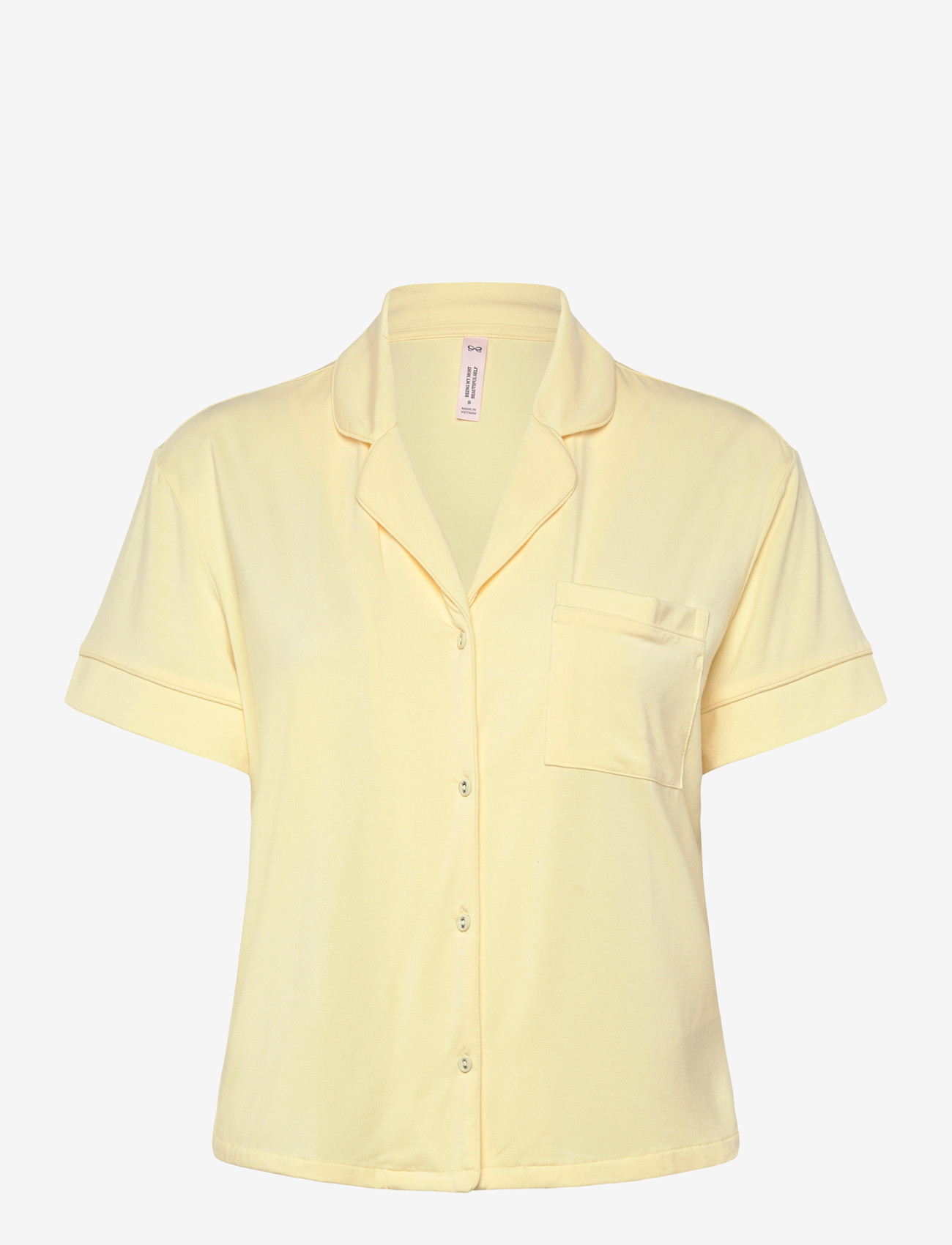 Hunkemöller - JACKET SS JERSEY ESSENTIAL - kortærmede skjorter - vanilla custard - 1