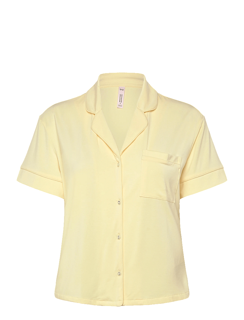 Hunkemöller - JACKET SS JERSEY ESSENTIAL - kortærmede skjorter - vanilla custard - 1