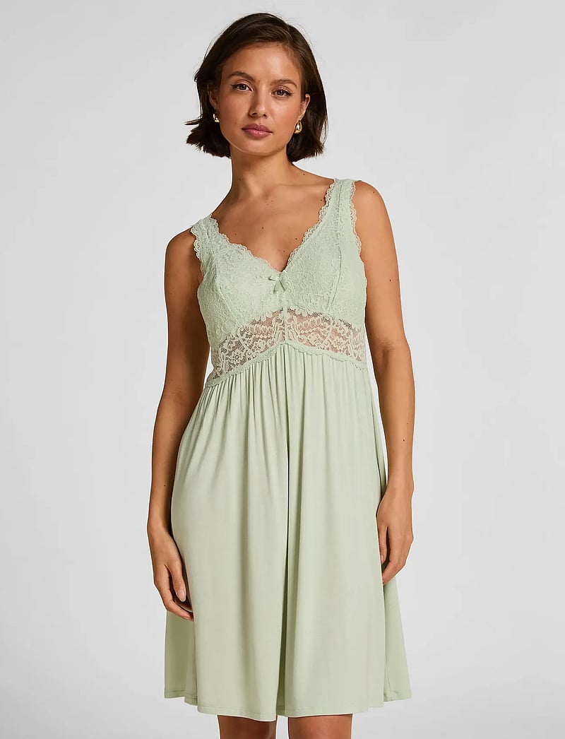 Hunkemöller - SD JERSEY LACE NOVA - nachthemden - sea foam - 0