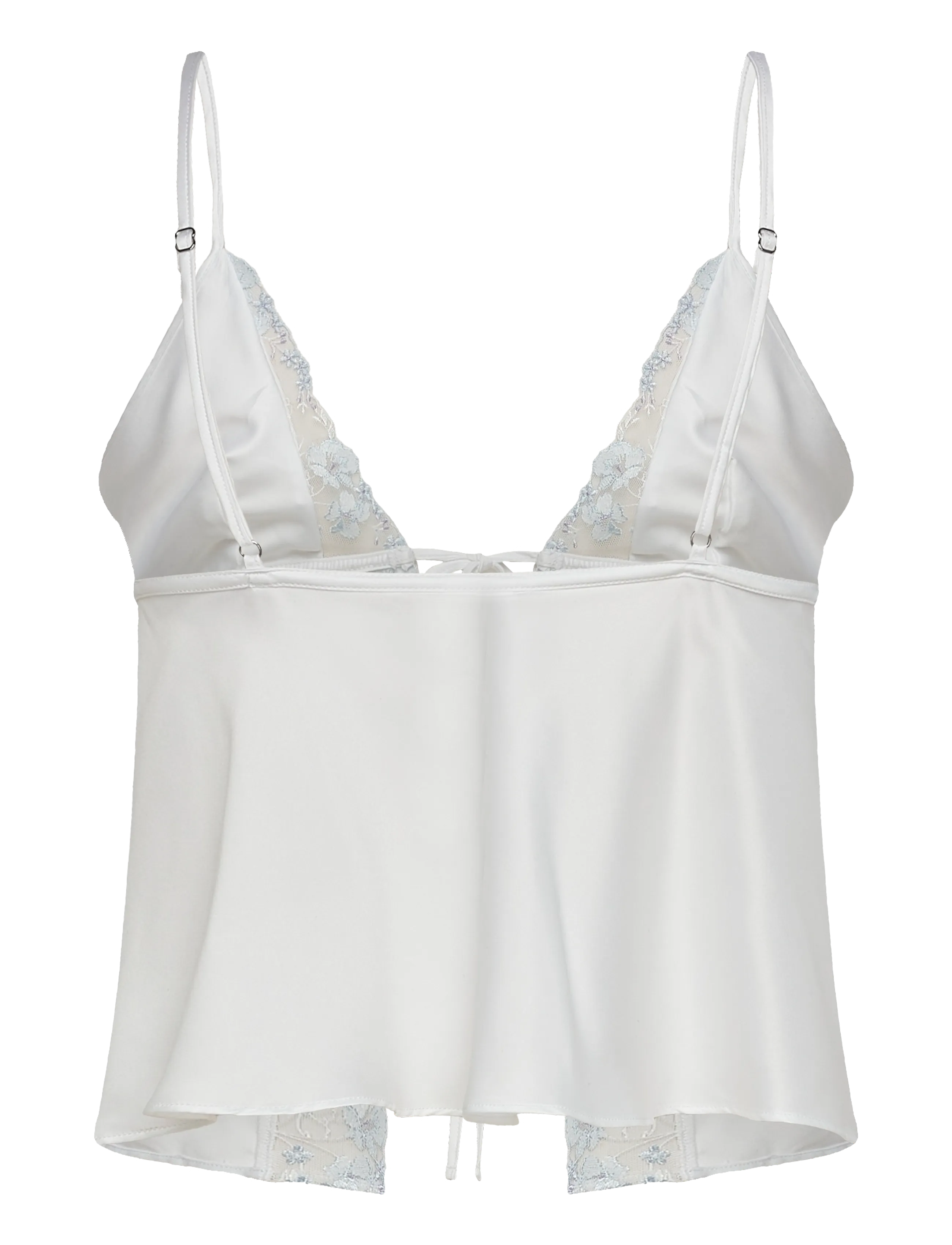 Hunkemöller - CAMI SATIN EMB PEONIE - overdele - gardenia - 2
