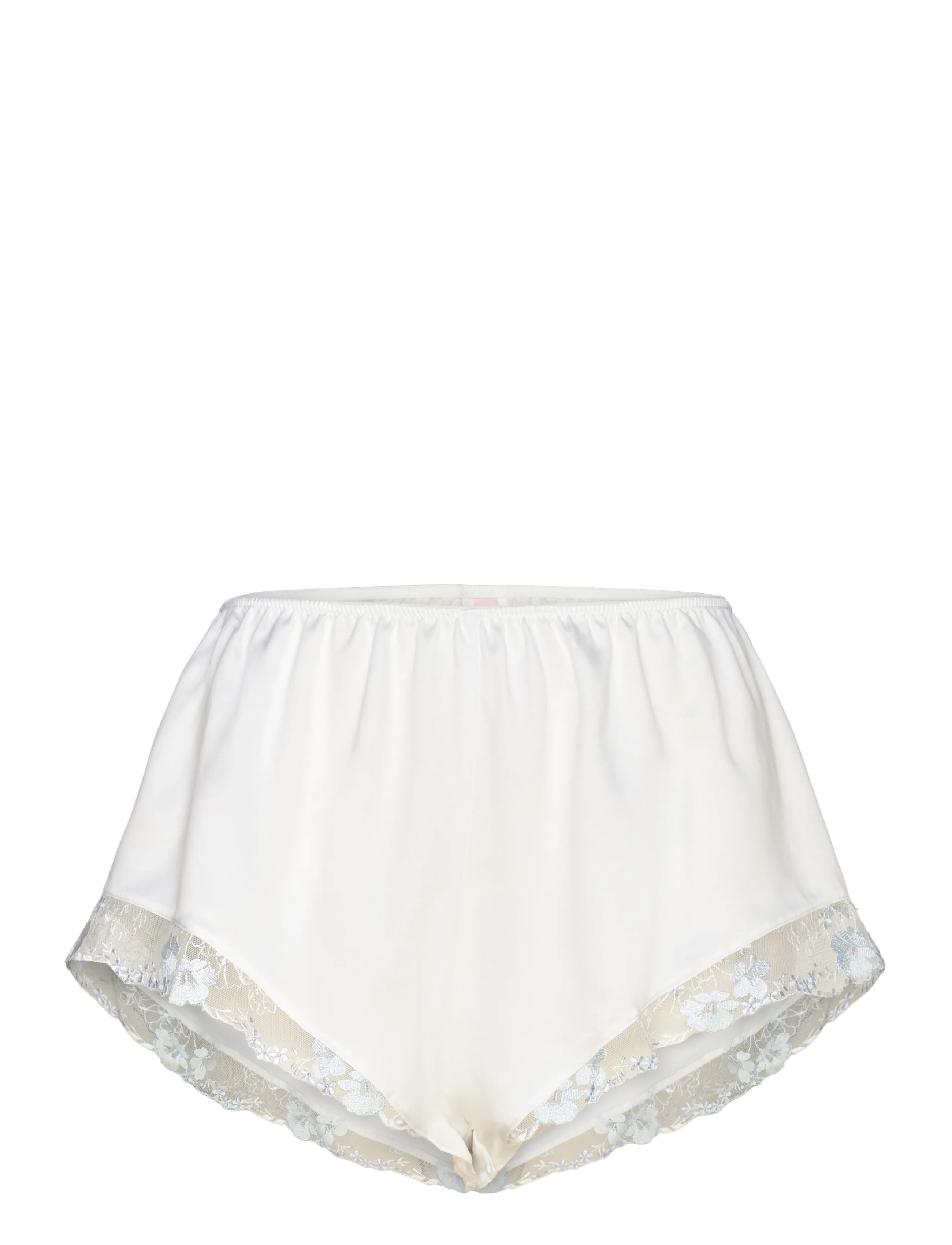 Hunkemöller SHORT SATIN EMB PEONIE - Pysjshorts - GARDENIA / cream