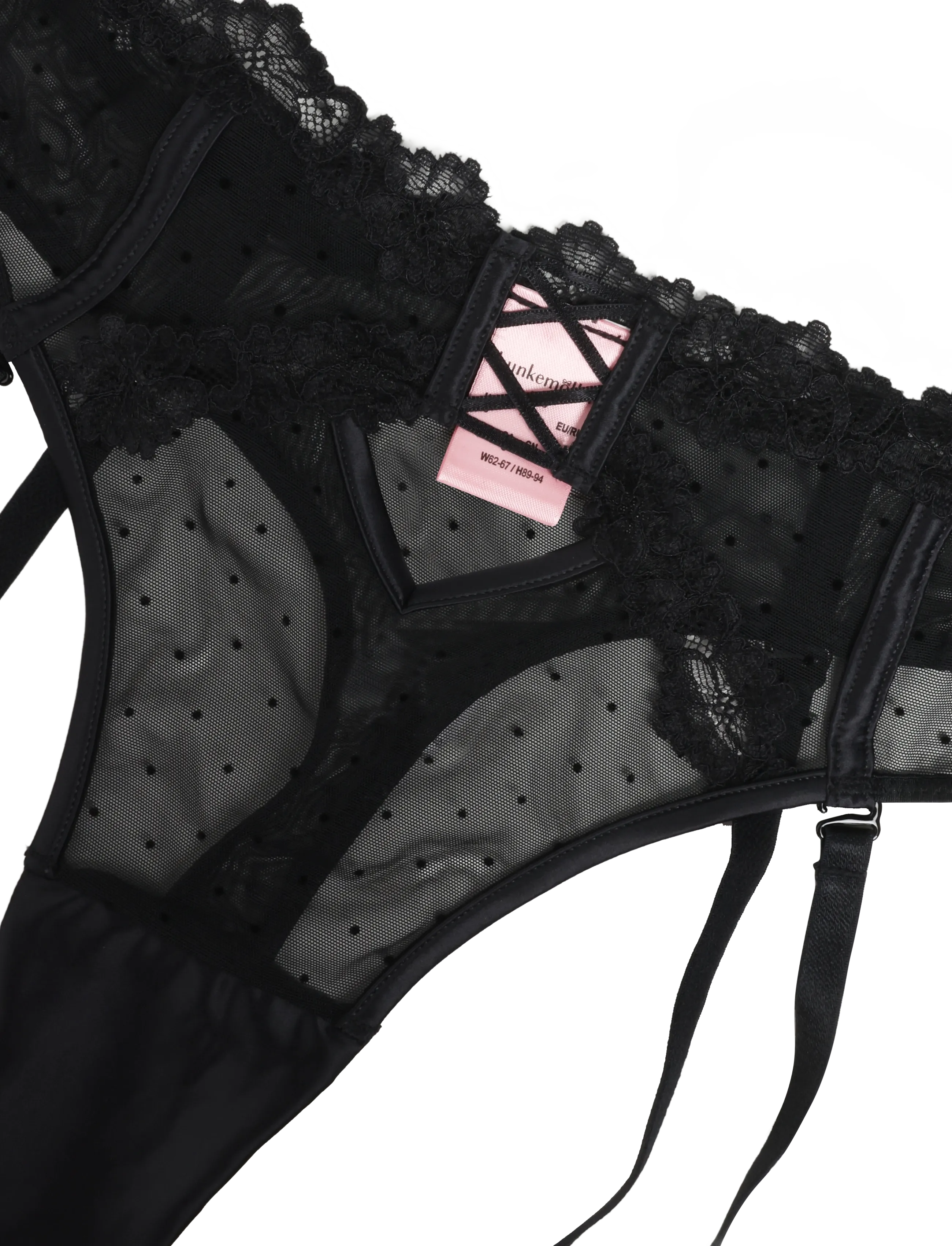 Hunkemöller - KAT HW SUSPENDER STRING - die niedrigsten preise - caviar - 5