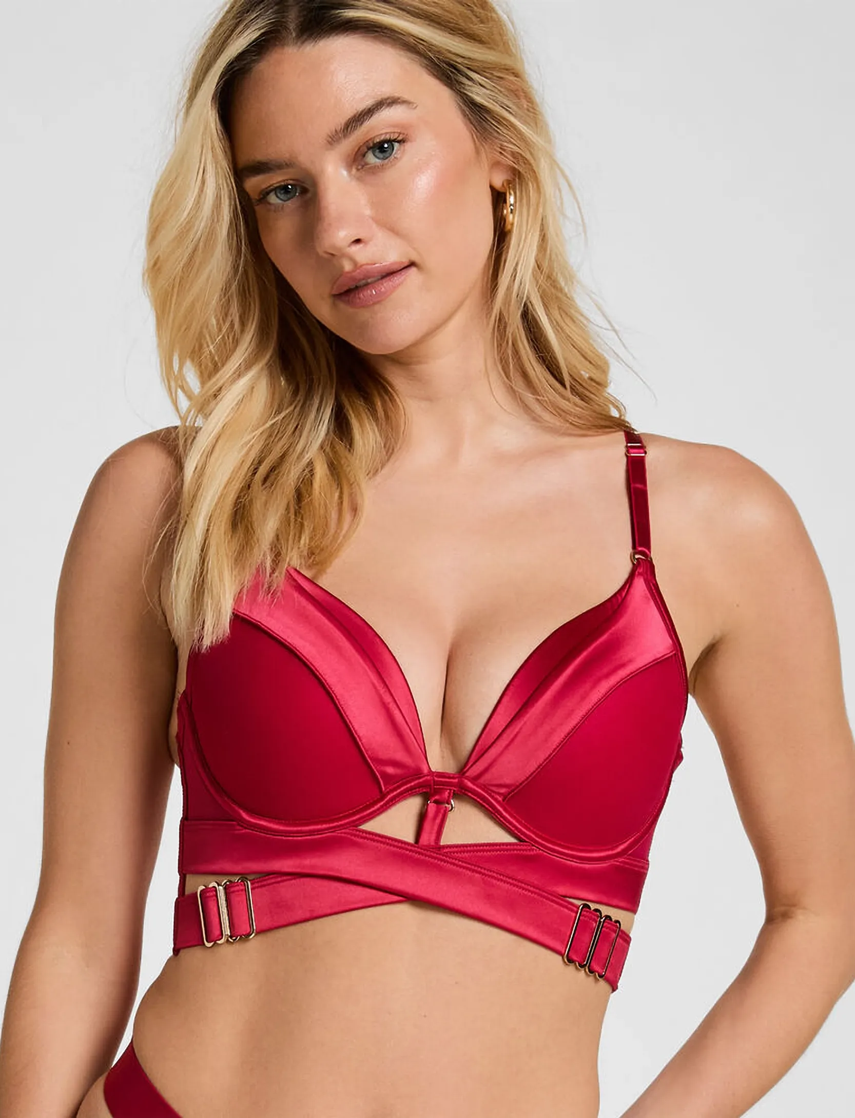 Hunkemöller - COLETTE PP PUSH LL - push-up rinnahoidjad - cerise - 0
