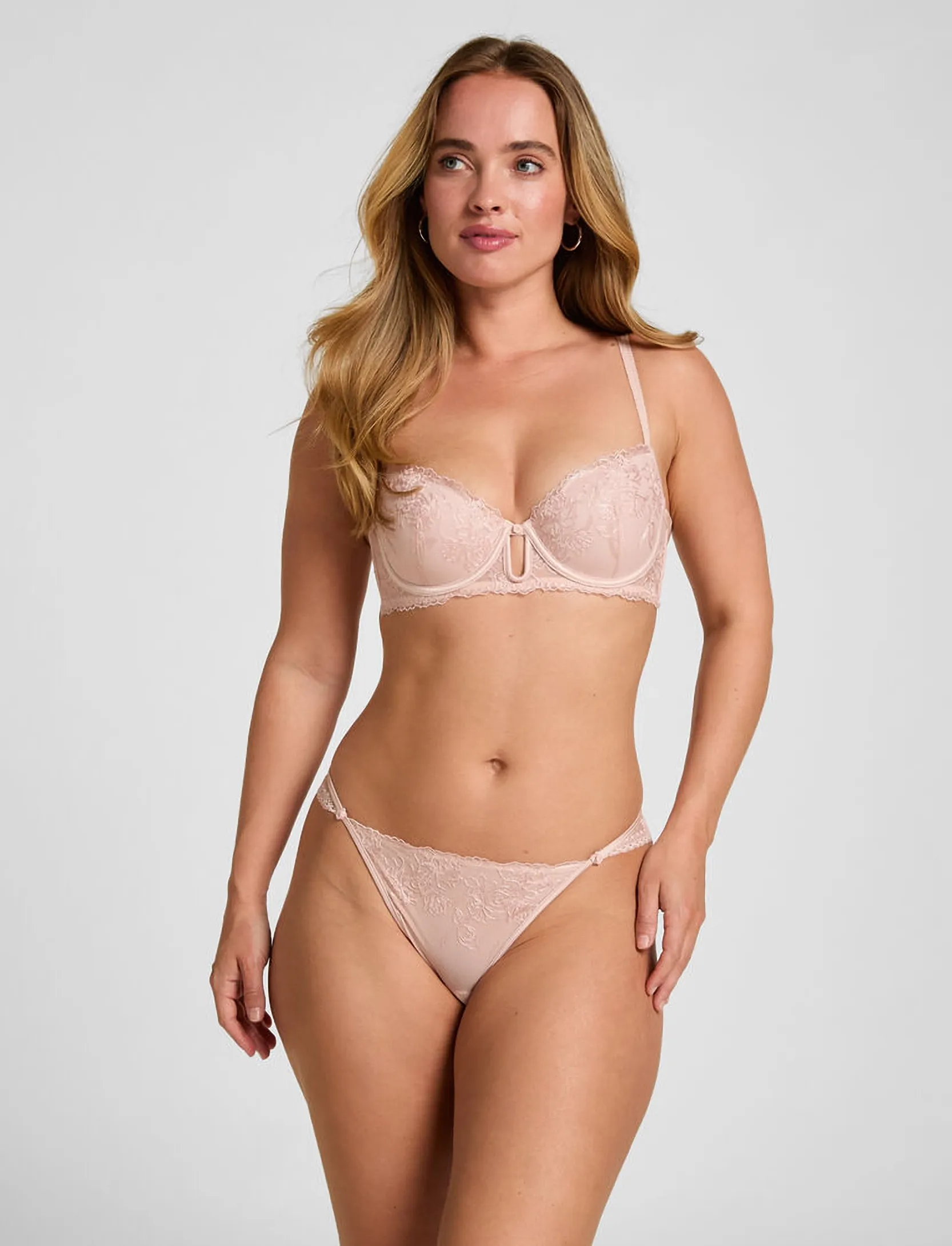 Hunkemöller - NOLA PD - tugikaartega rinnahoidjad - peach whip - 4