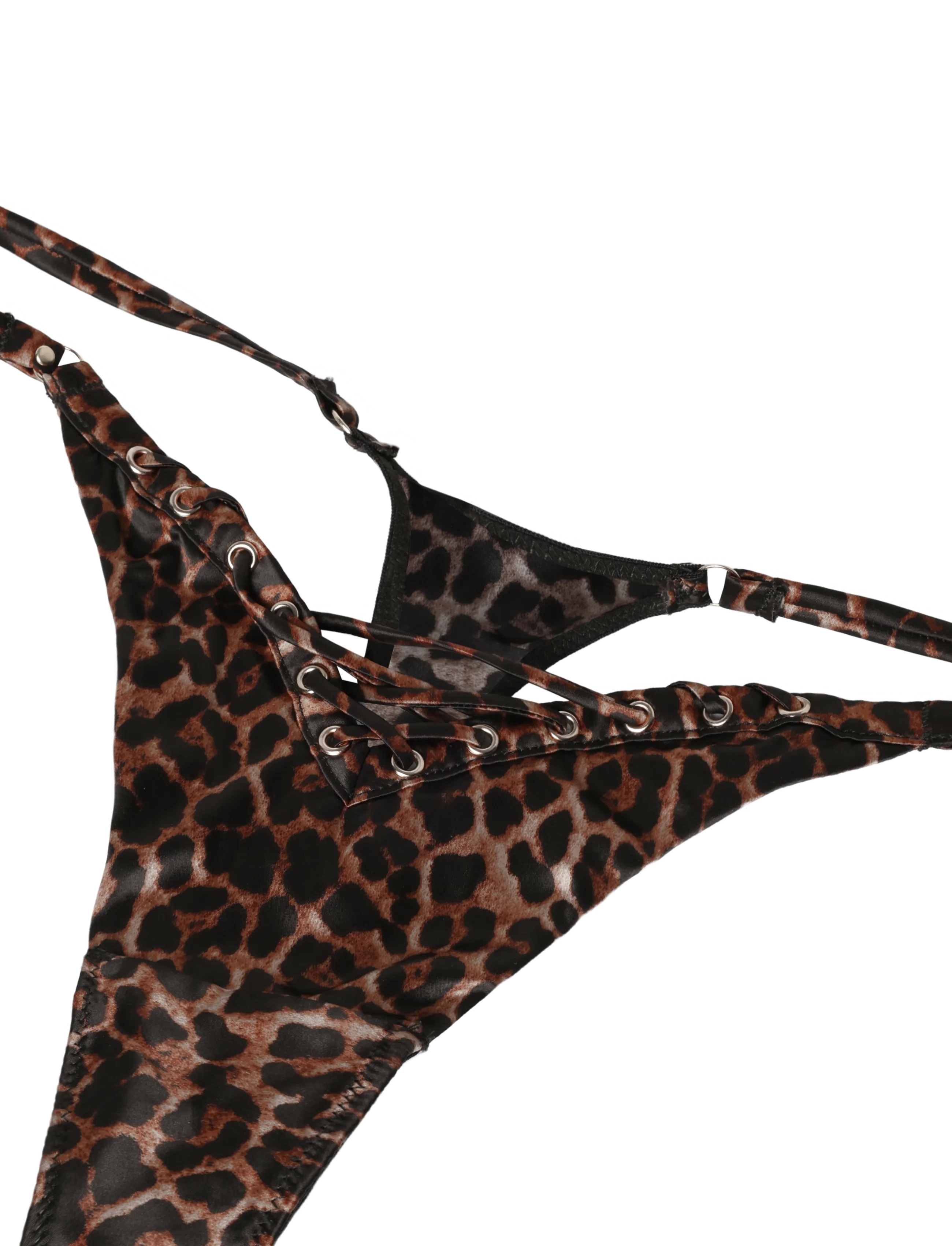 Hunkemöller - QUINN HIGH LEG TANGA STRING - chocolate torte - 5