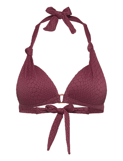 Hunkemöller ARUBA MOULDED TRIANGLE - Bikini Tops - BURGUNDY / burgundy